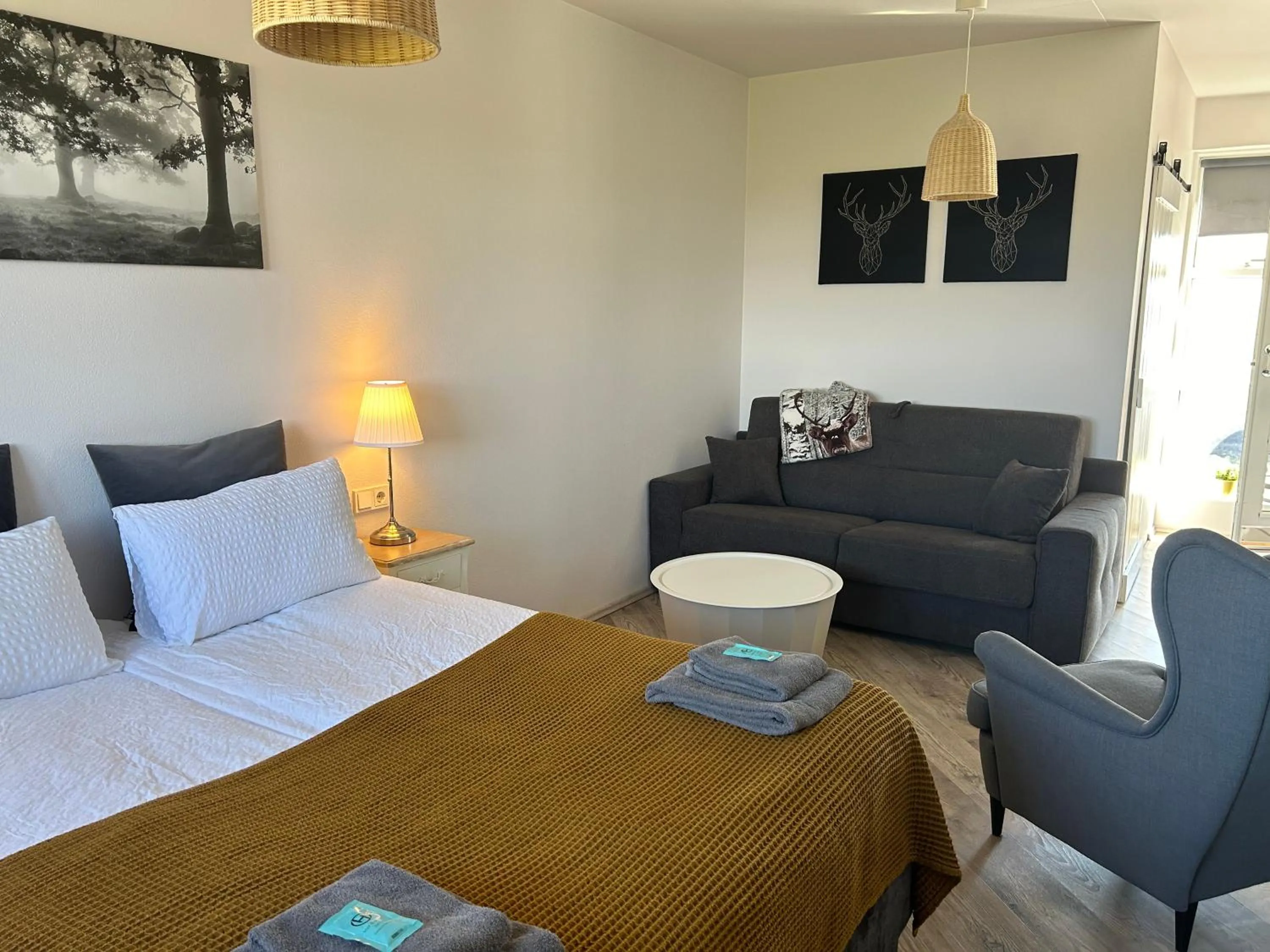 Bed in Lindartún Guesthouse