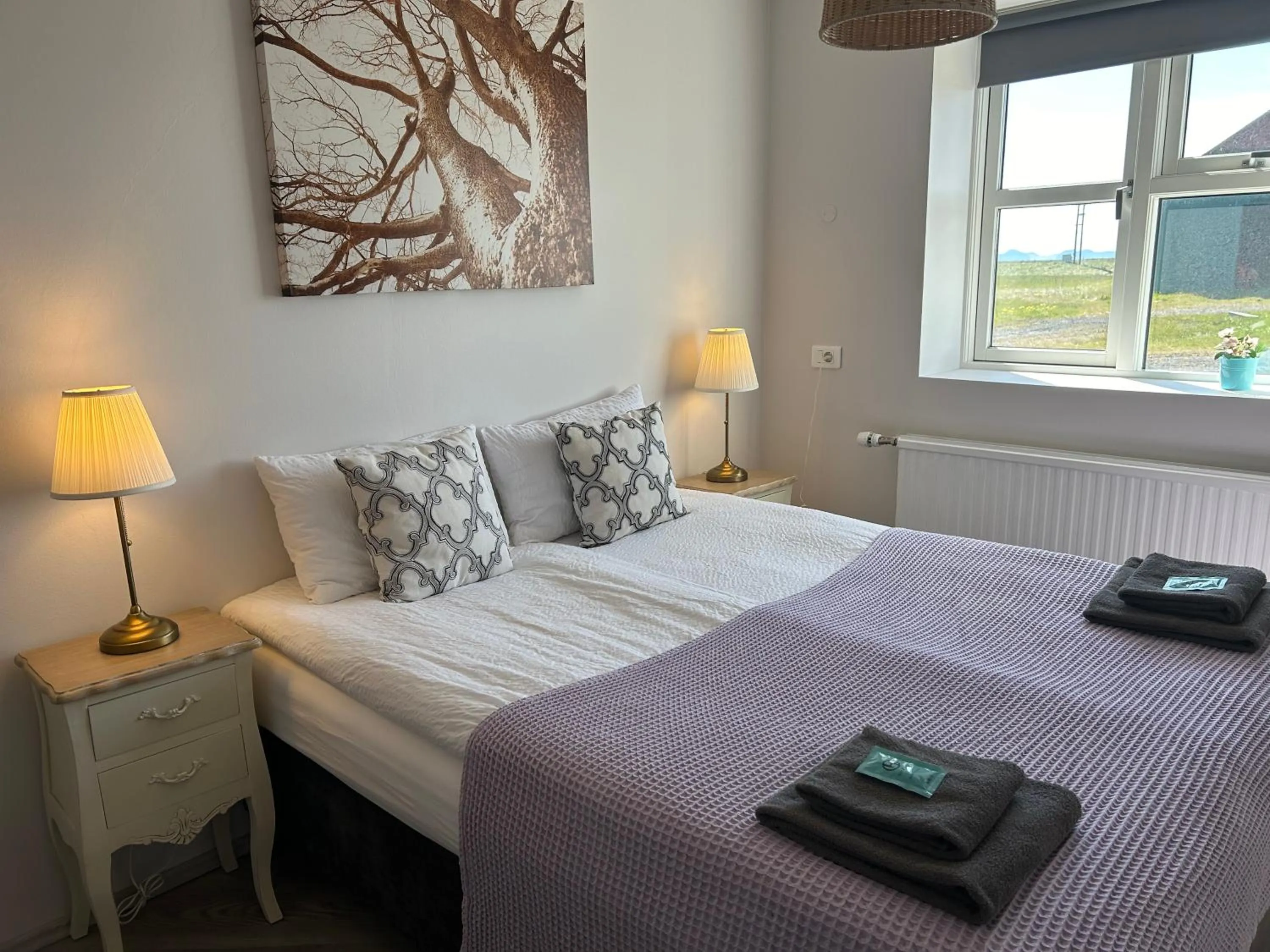 Bed in Lindartún Guesthouse