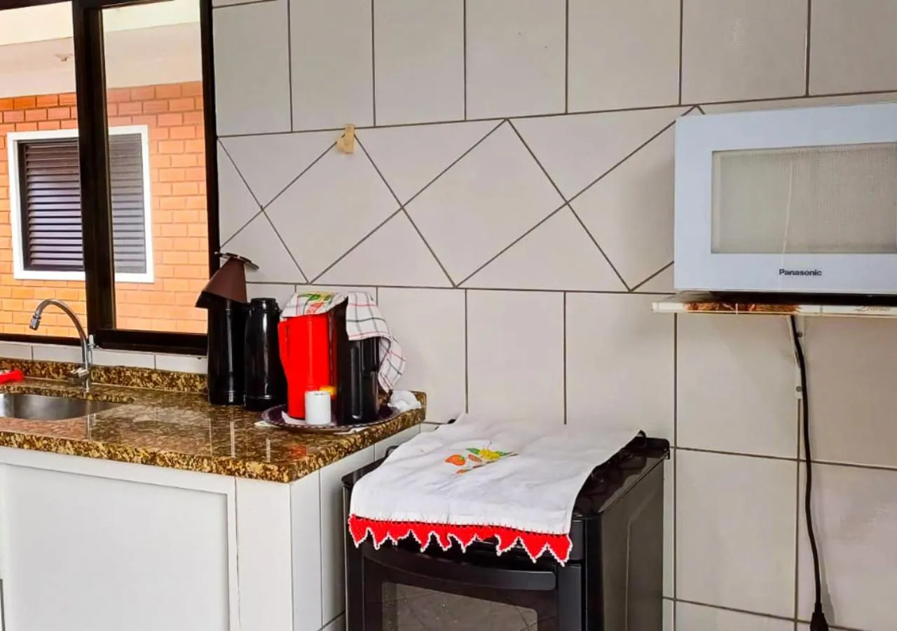 Communal kitchen in Pousada Nereidas