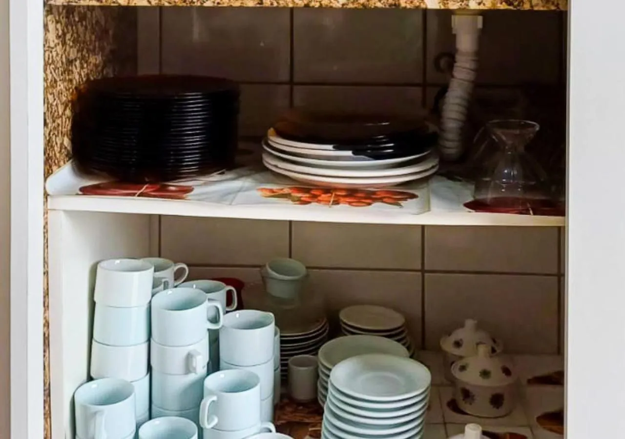 Communal kitchen in Pousada Nereidas