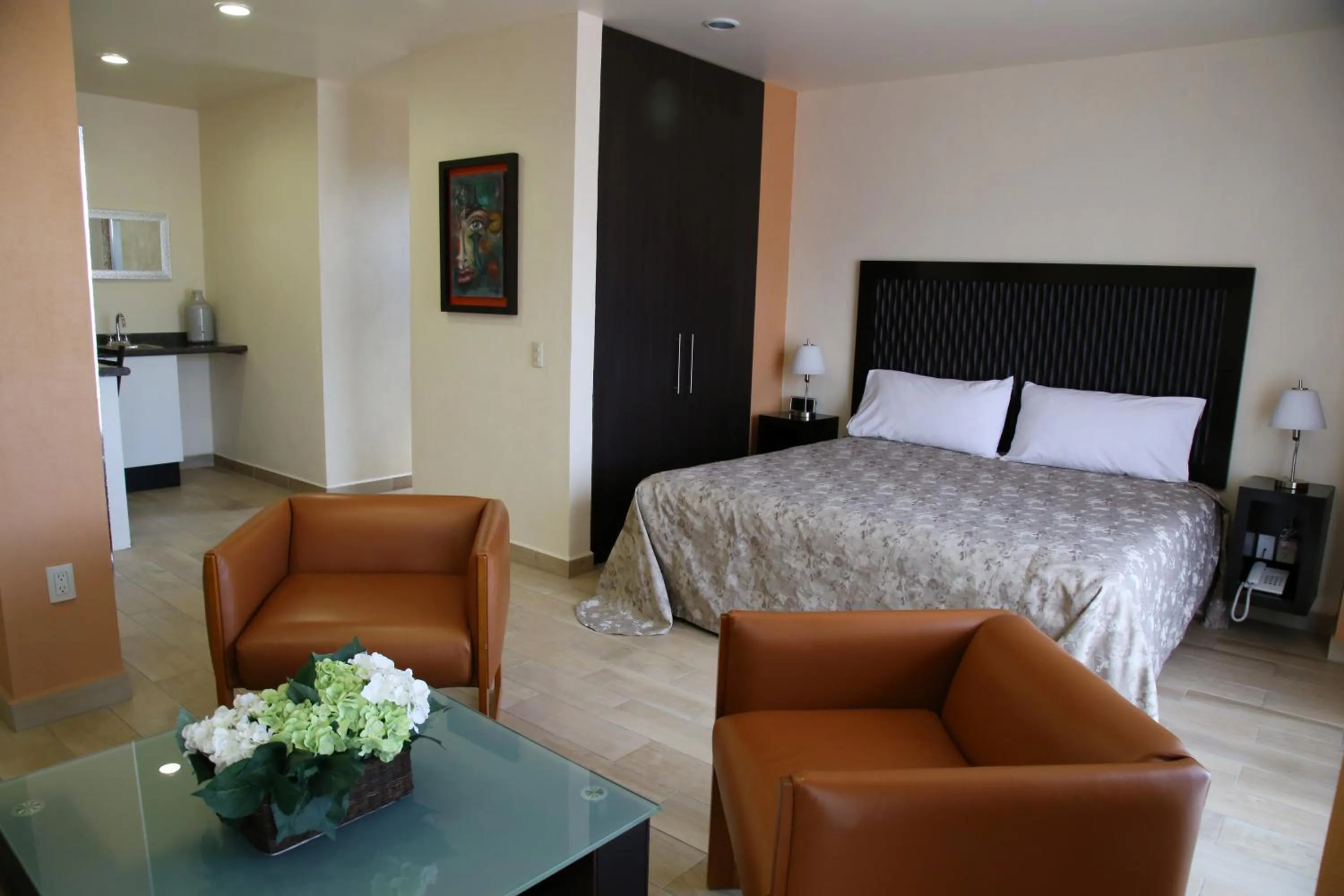 Decorative detail, Bed in Hotel Plaza Bernal