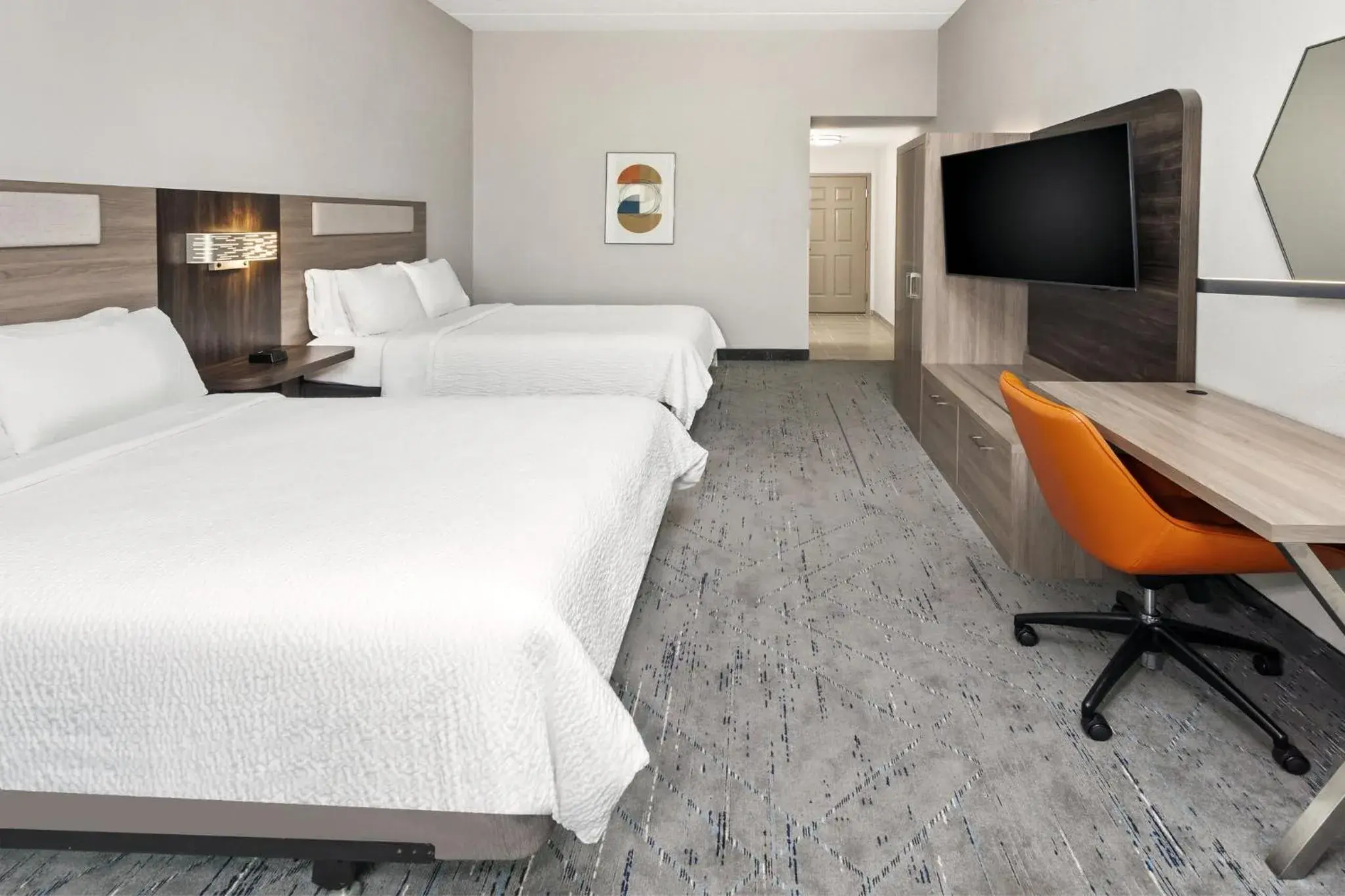 Standard Queen Room with Two Queen Beds and Roll-In Shower - Mobility Access in Holiday Inn Express & Suites Chicago West-O'Hare Arpt Area by IHG Standard Queen Room with Two Queen Beds and Roll-In Shower - Mobility Access in Holiday Inn Express & Suites Chicago West-O'Hare Arpt Area by IHG
