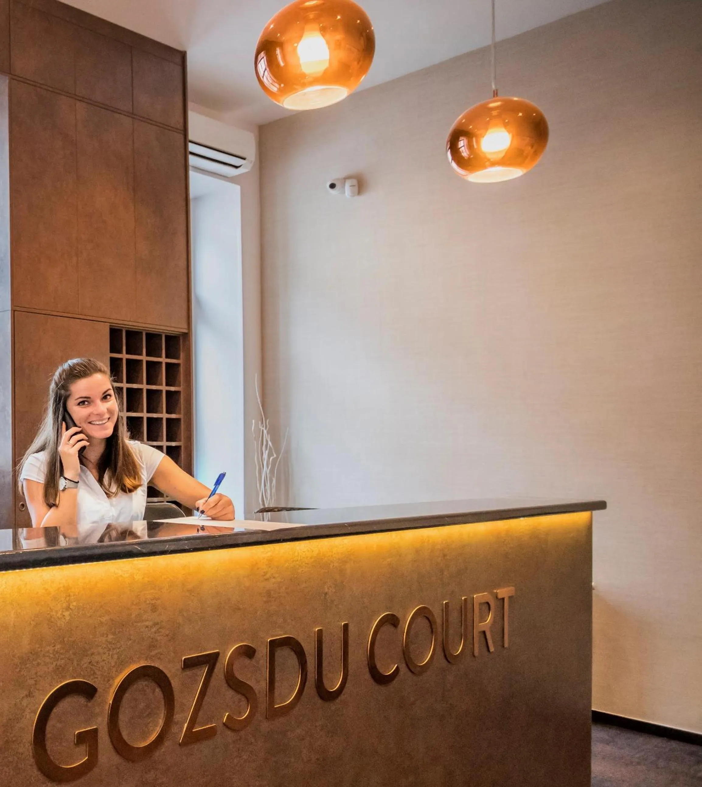 Lobby or reception in Gozsdu Court Budapest