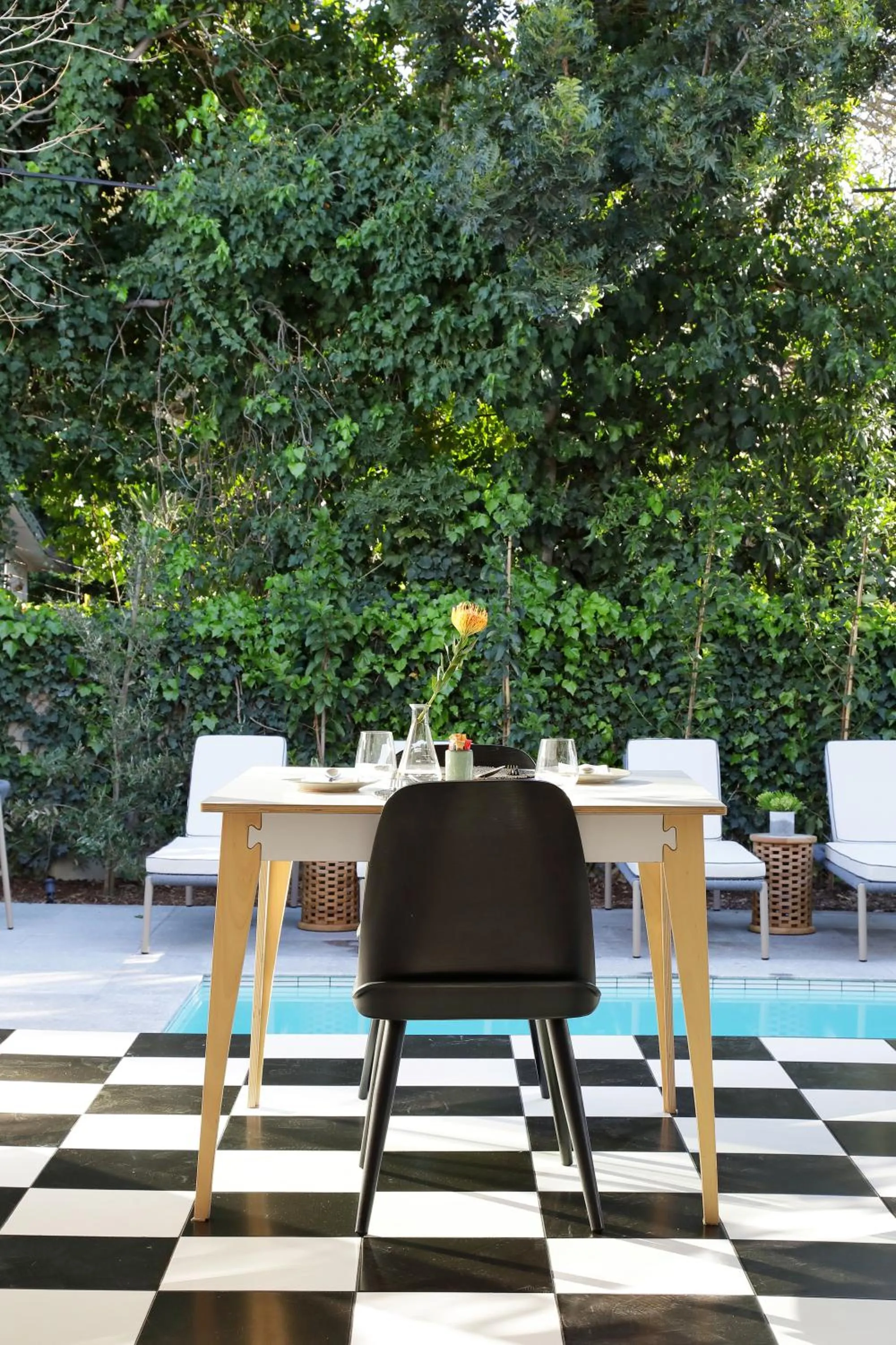 Pool view in Twice Central Guest House