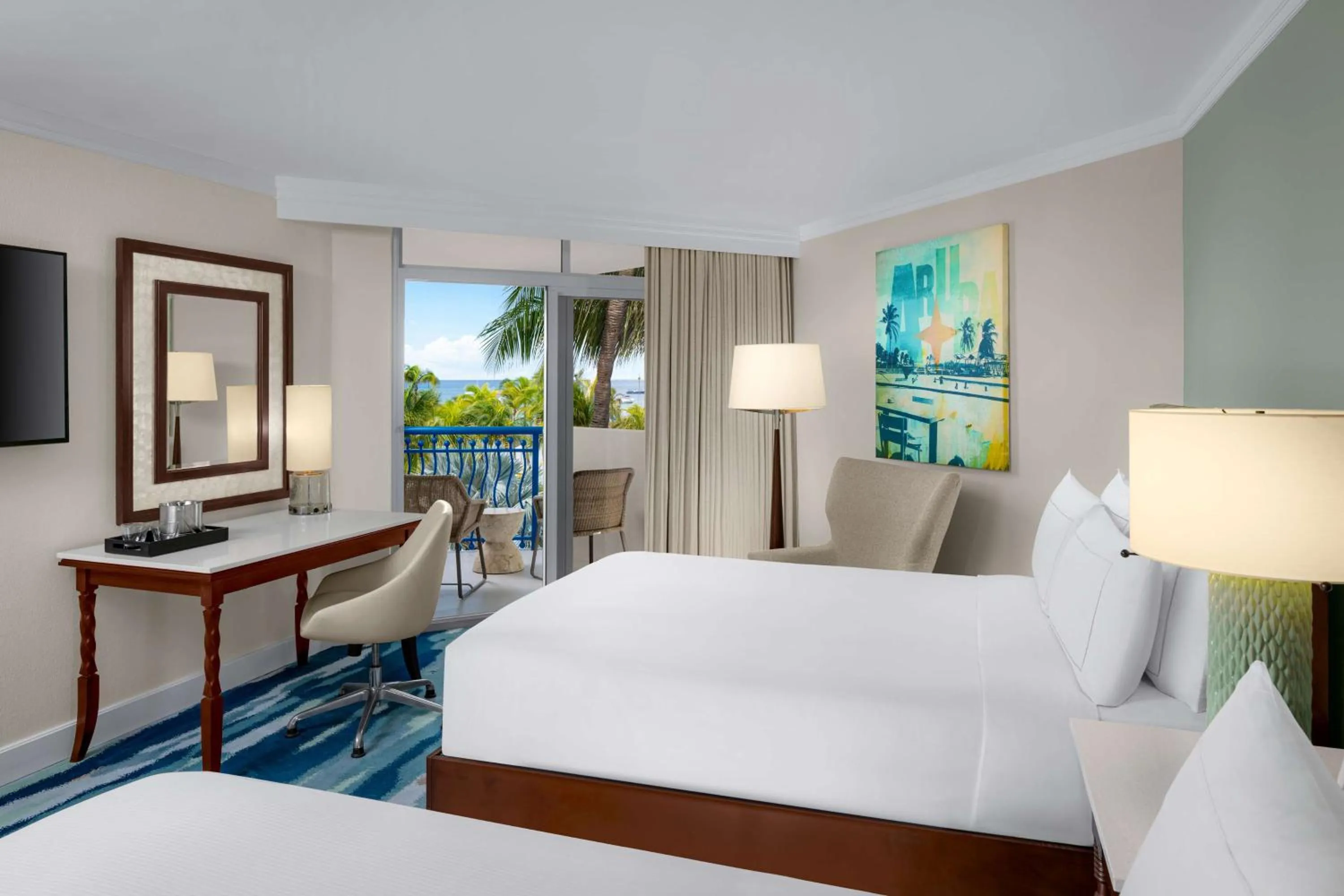 Bedroom, Bed in Hilton Aruba Caribbean Resort & Casino