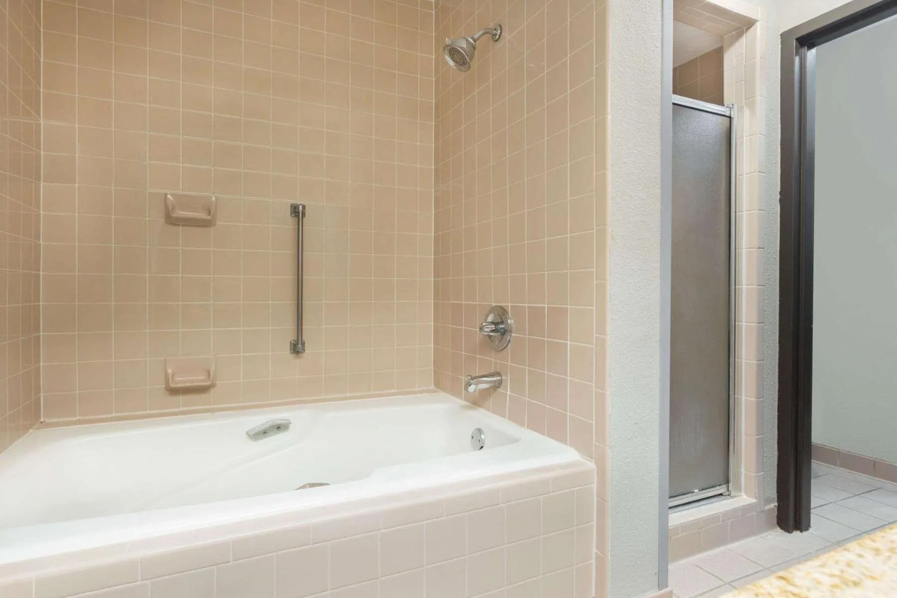 Shower, Bathroom in Ramada by Wyndham Augusta Fort Gordon