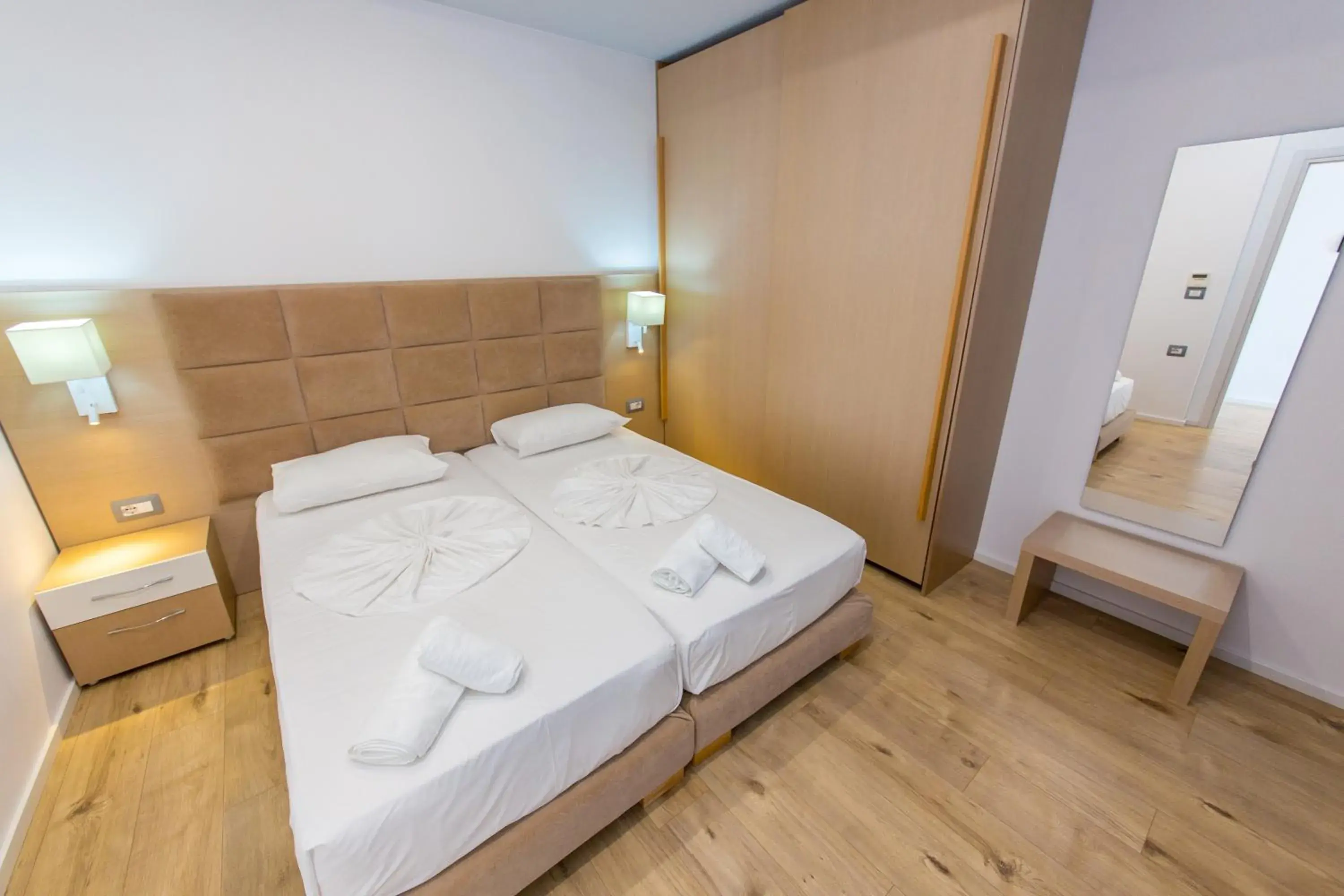 Two-Bedroom Family Room with Balcony and Sea View in Hotel Saranda Palace Two-Bedroom Family Room with Balcony and Sea View in Hotel Saranda Palace