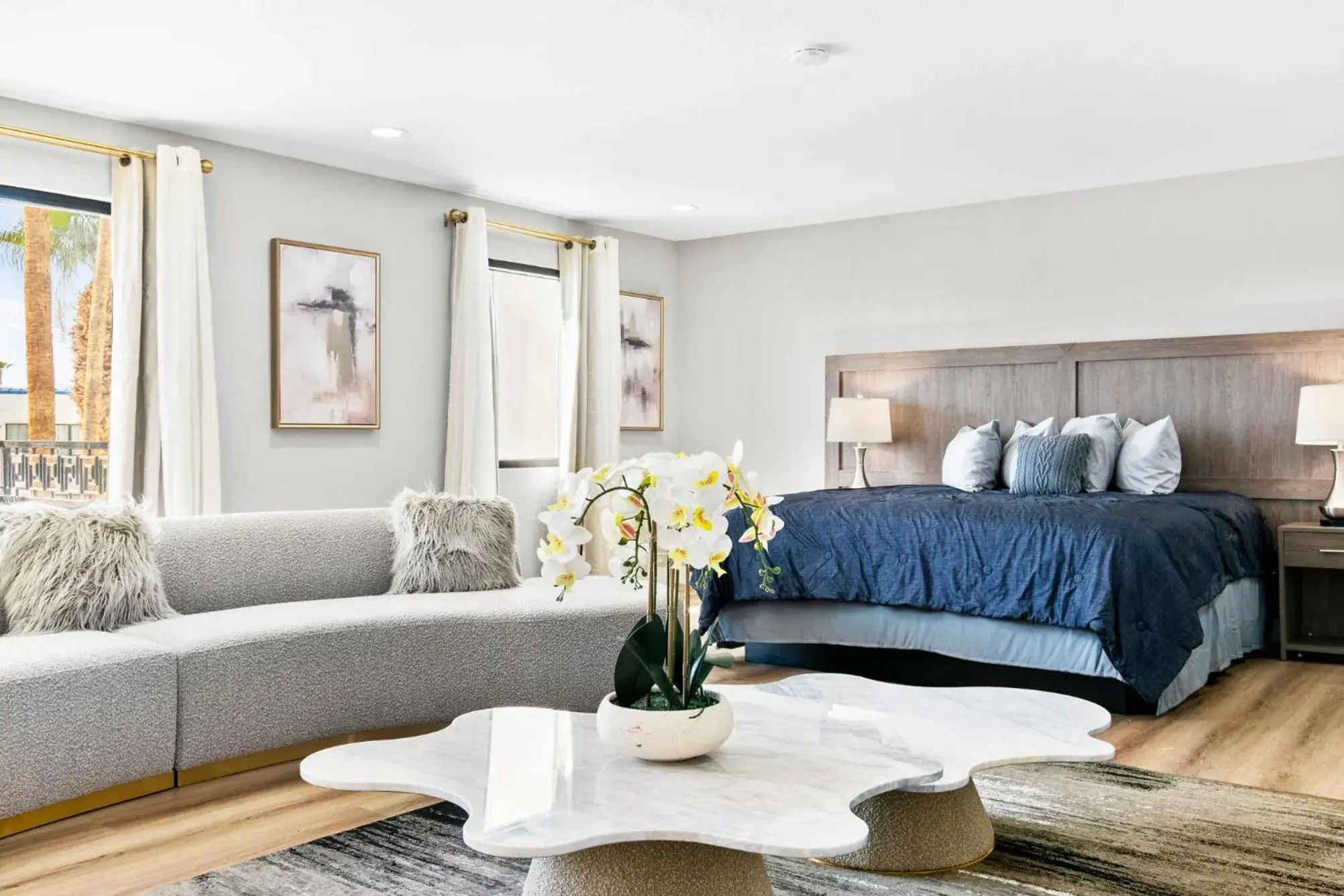 Bedroom, Bed in Serene Vegas Boutique Hotel Las Vegas Bedroom, Bed in Serene Vegas Boutique Hotel Las Vegas