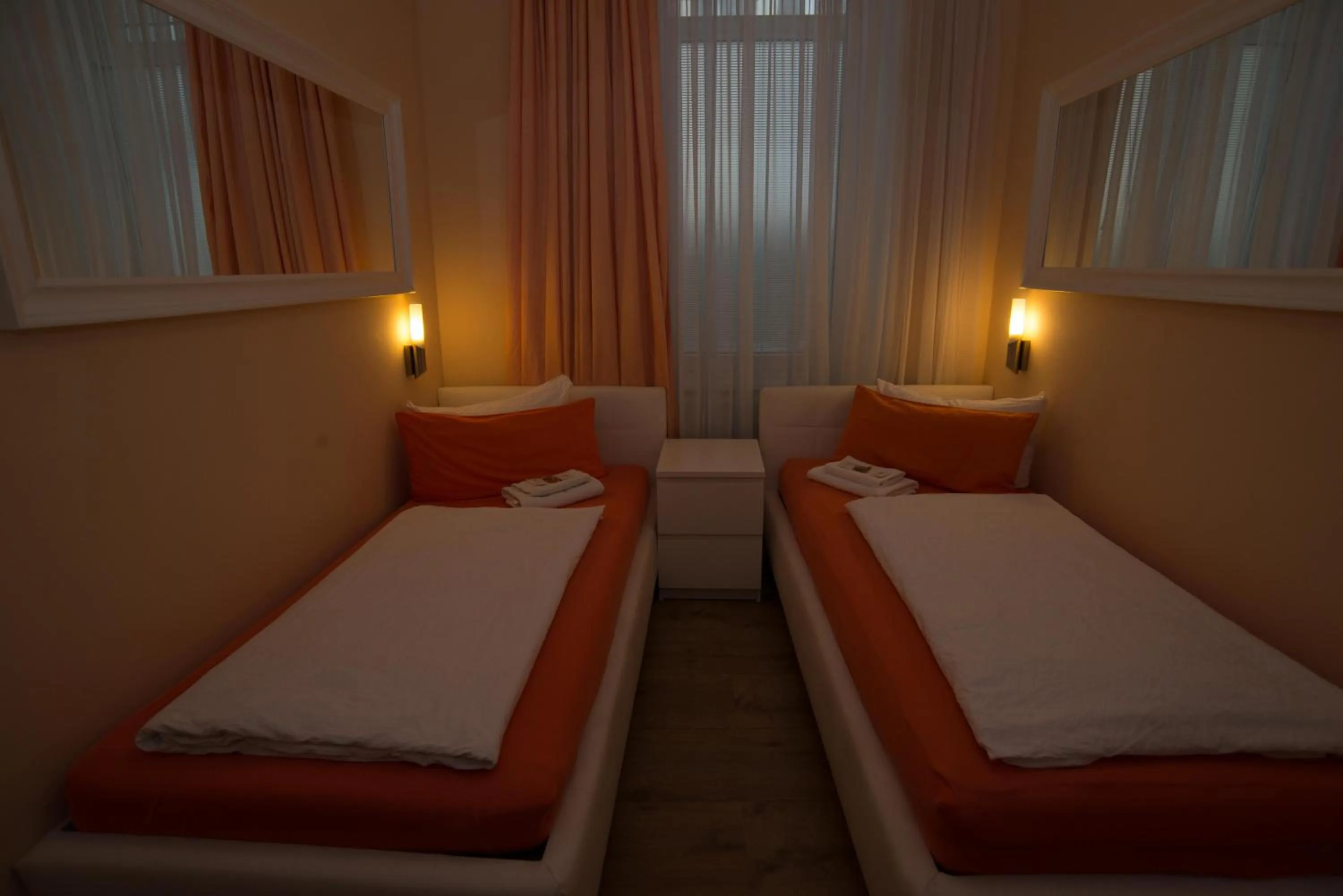 Bed in City Guesthouse Pension Berlin