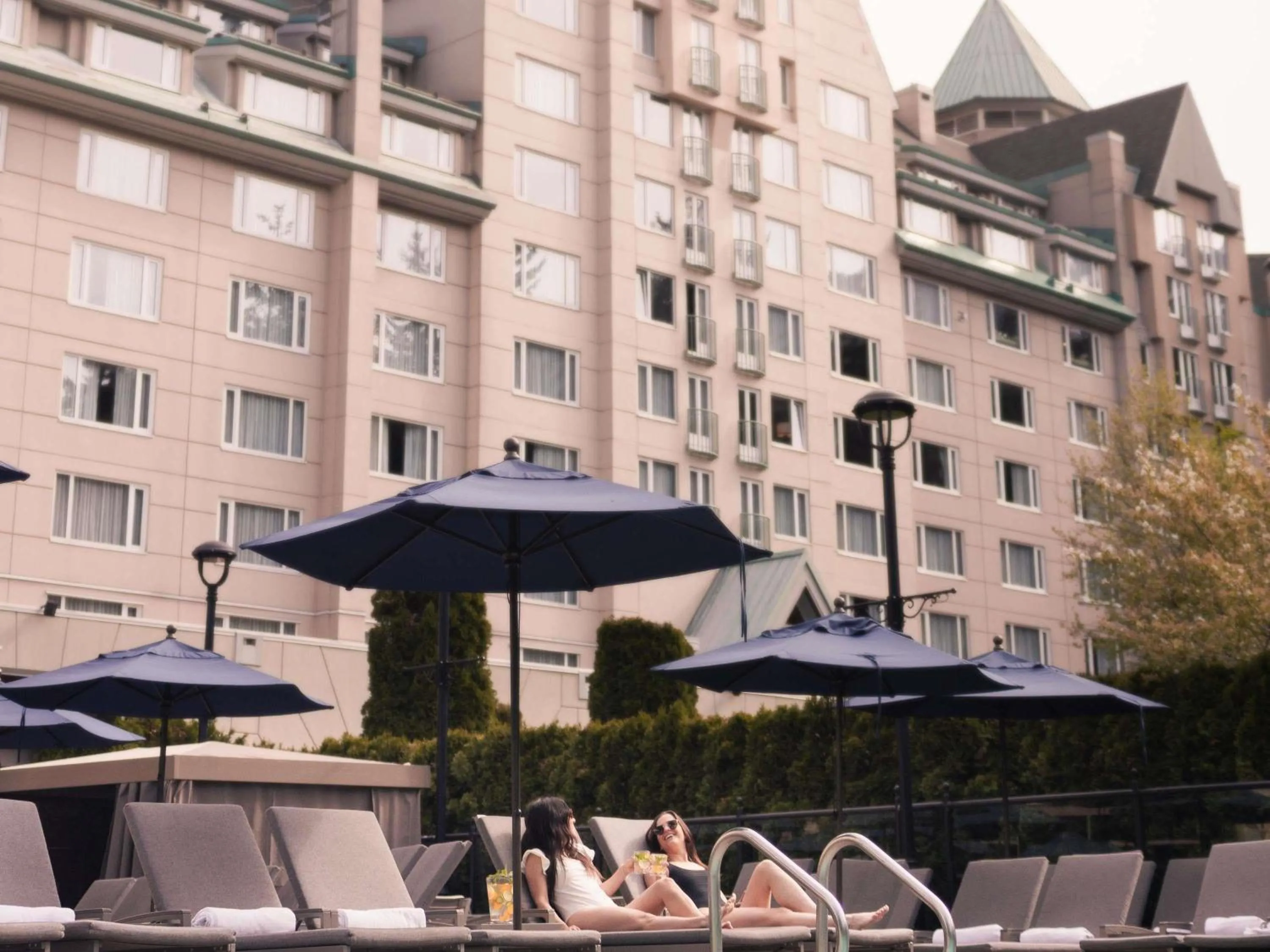 Pool view in Fairmont Chateau Whistler