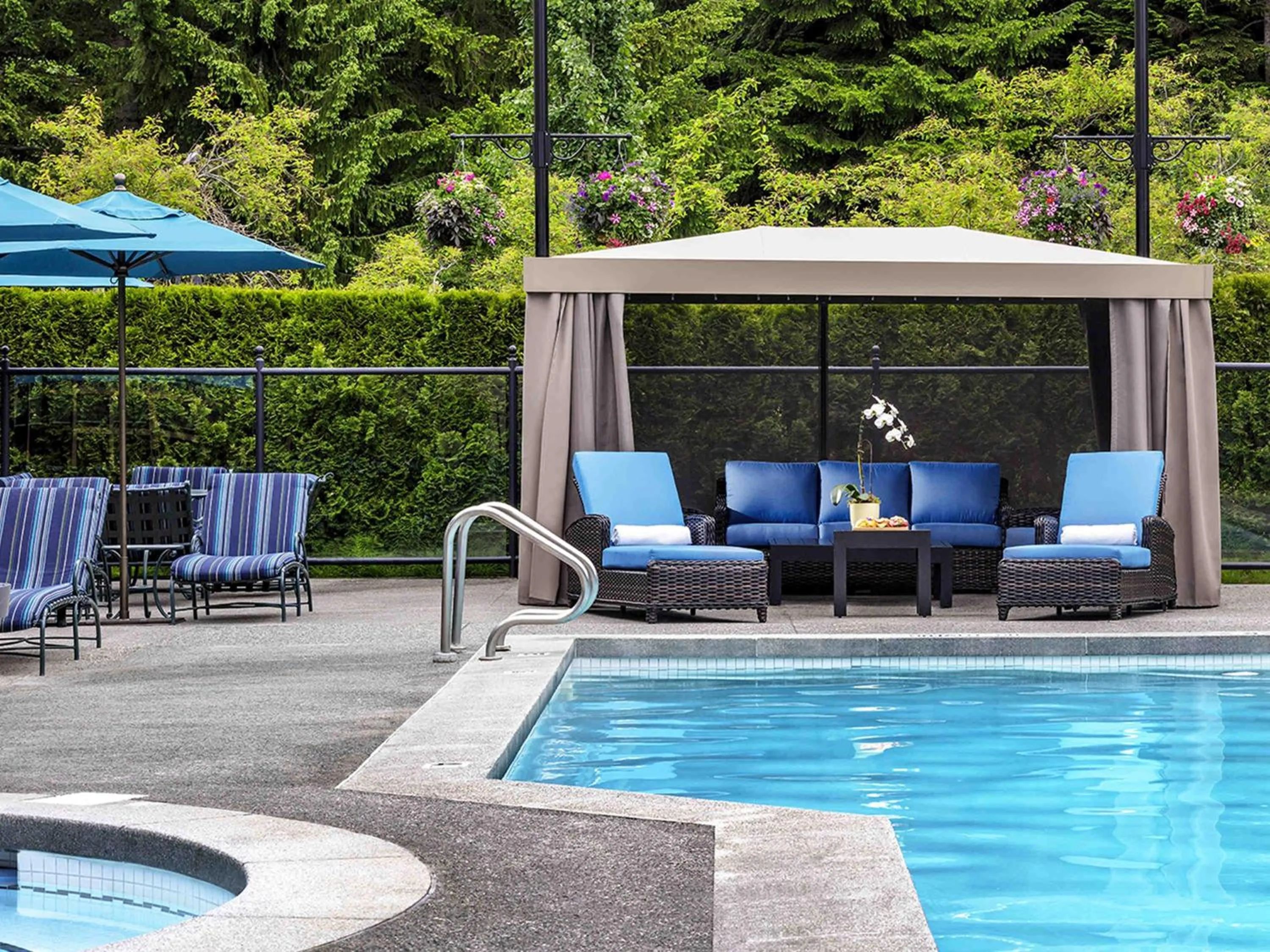 Pool view in Fairmont Chateau Whistler