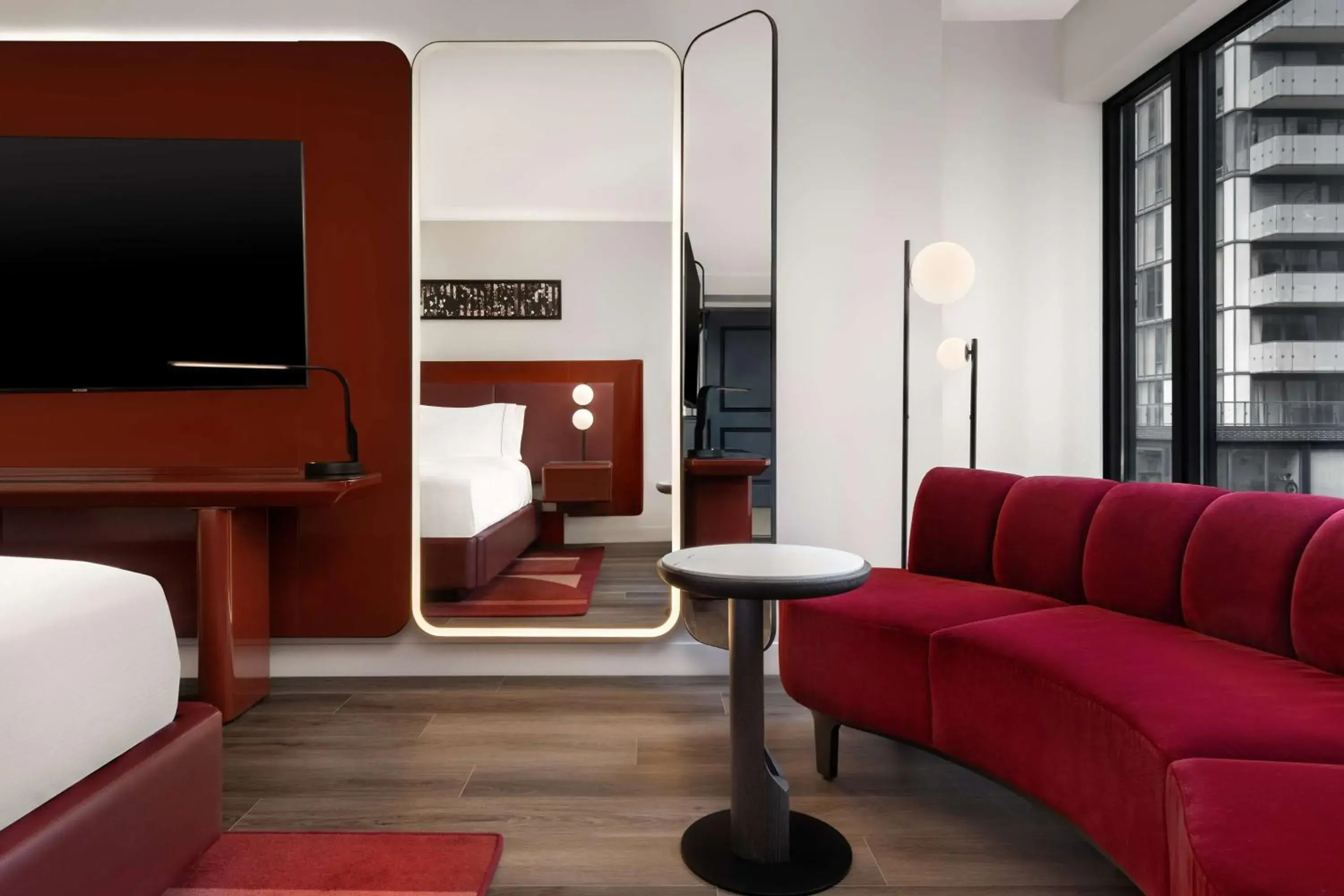 Living room in Revery Toronto Downtown, Curio Collection by Hilton Living room in Revery Toronto Downtown, Curio Collection by Hilton
