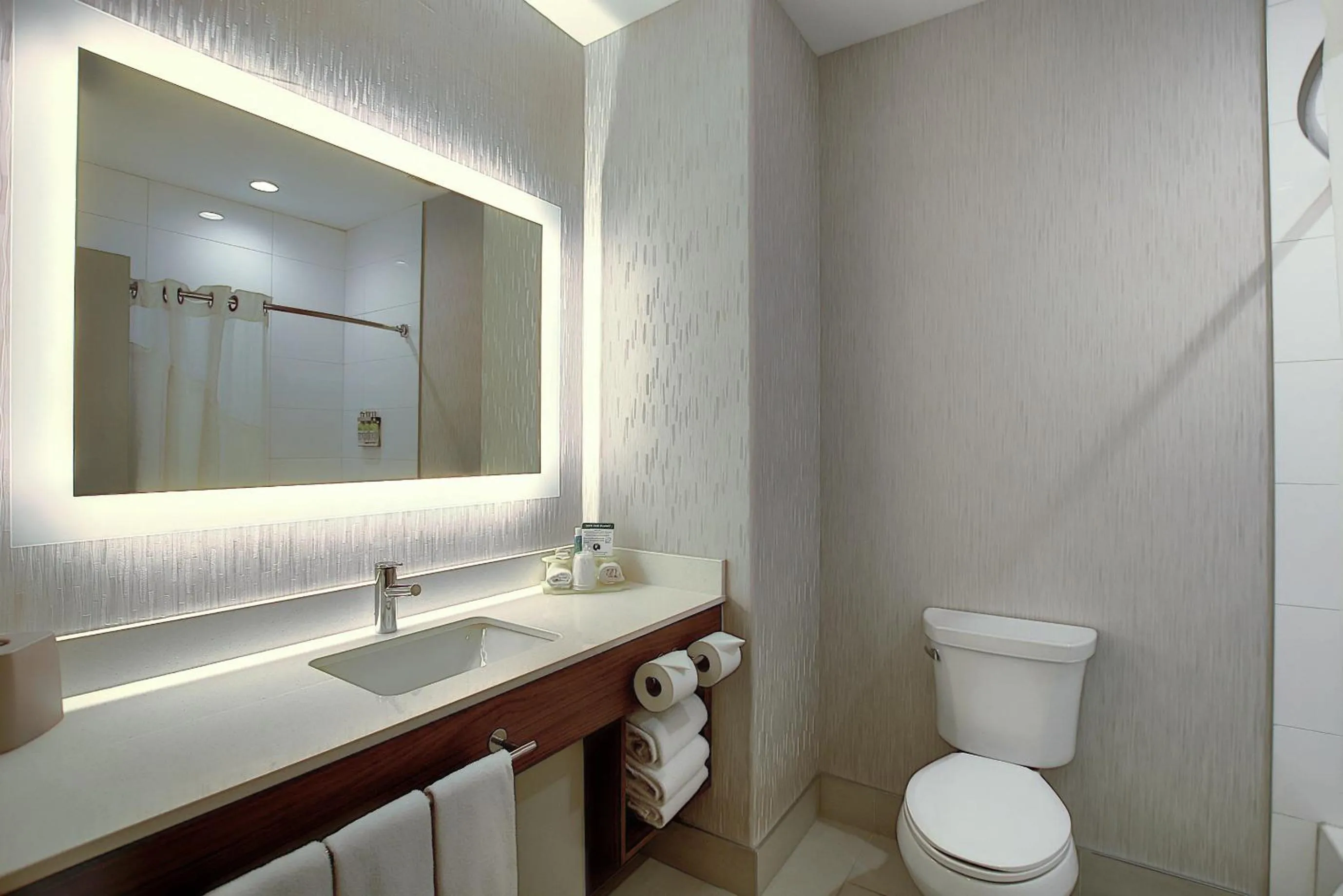 Bathroom in Holiday Inn Express Airport Calgary by IHG