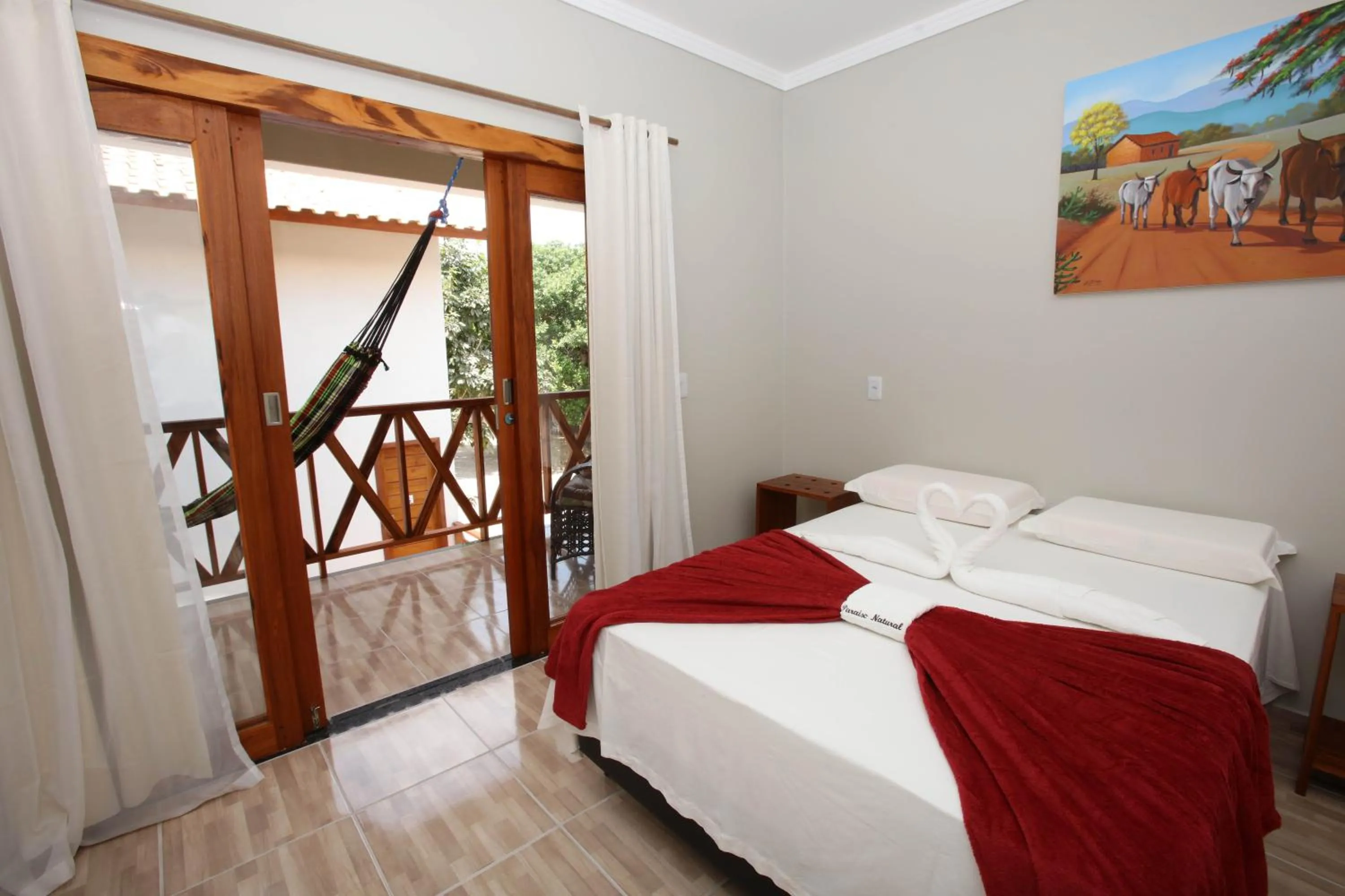 Bed in Pousada e Restaurante Paraíso Natural