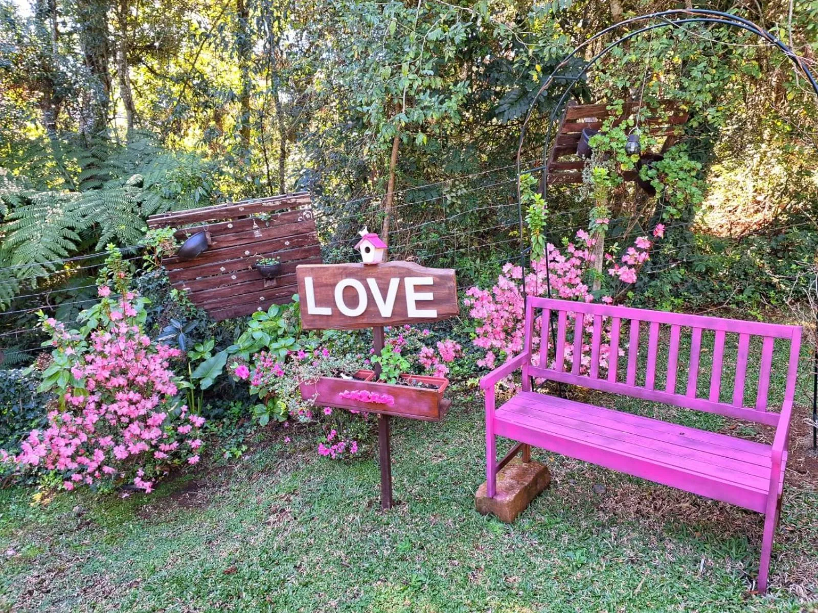 Garden in Chalé Temático em Pipa de Vinho - Parada da Pipa Chalés