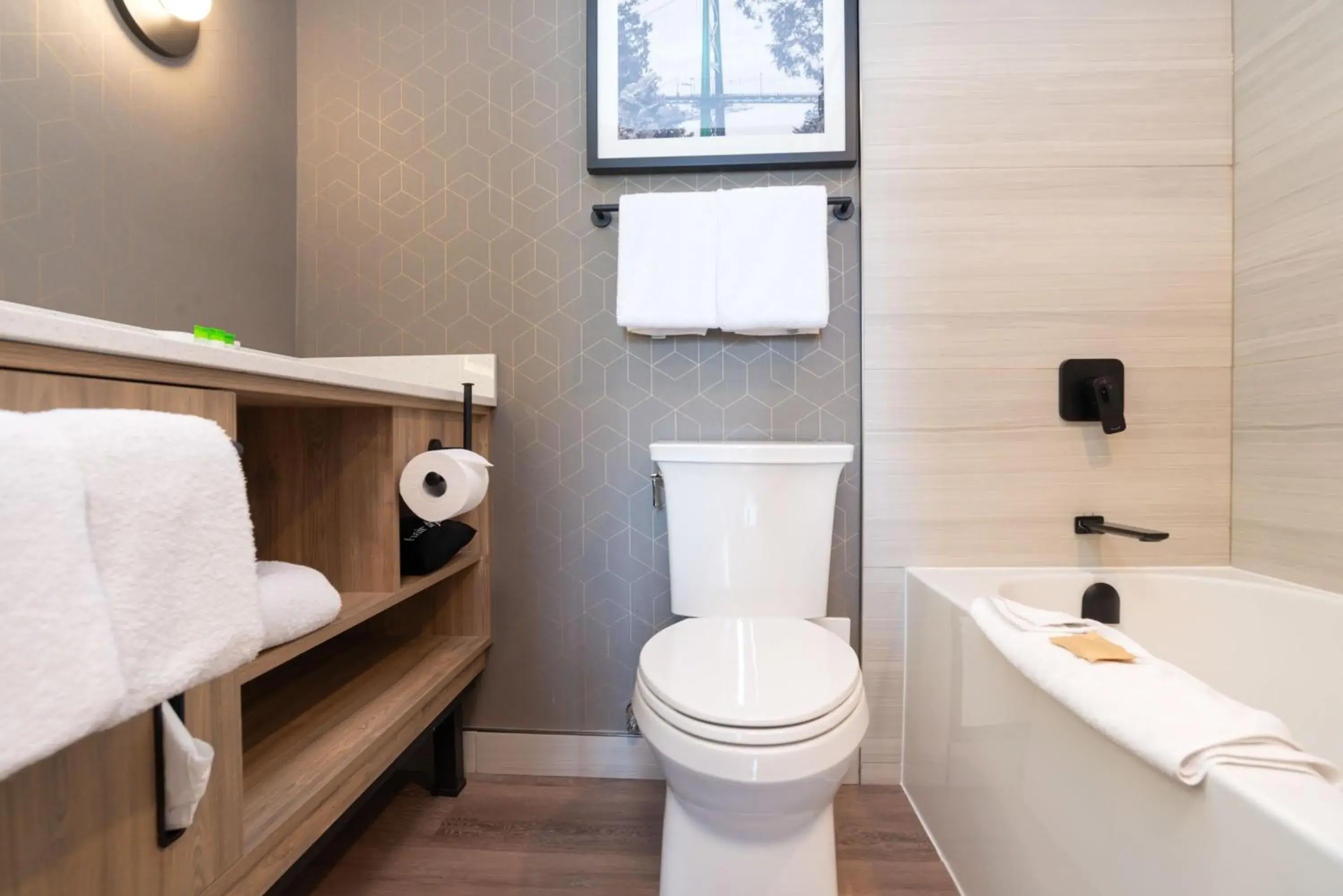 Bathroom in Sandman Suites Vancouver on Davie Bathroom in Sandman Suites Vancouver on Davie