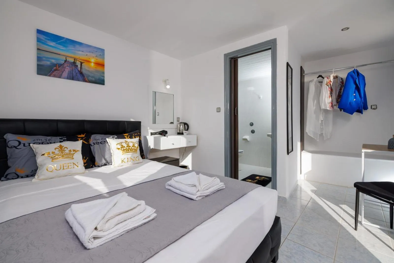 Bed in Kings Hersonissos Hotel