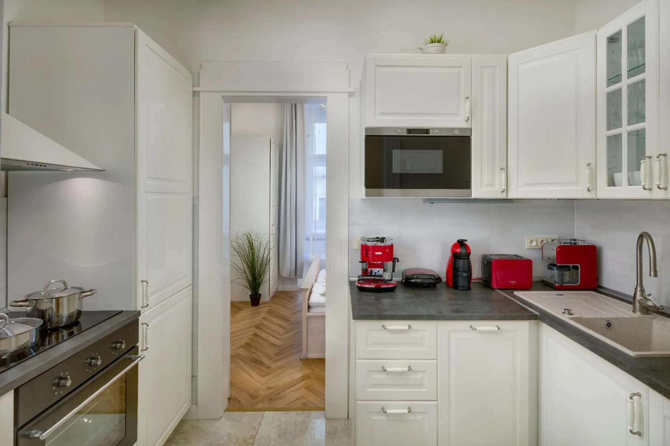 Kitchen or kitchenette in Old Town Square Apartments