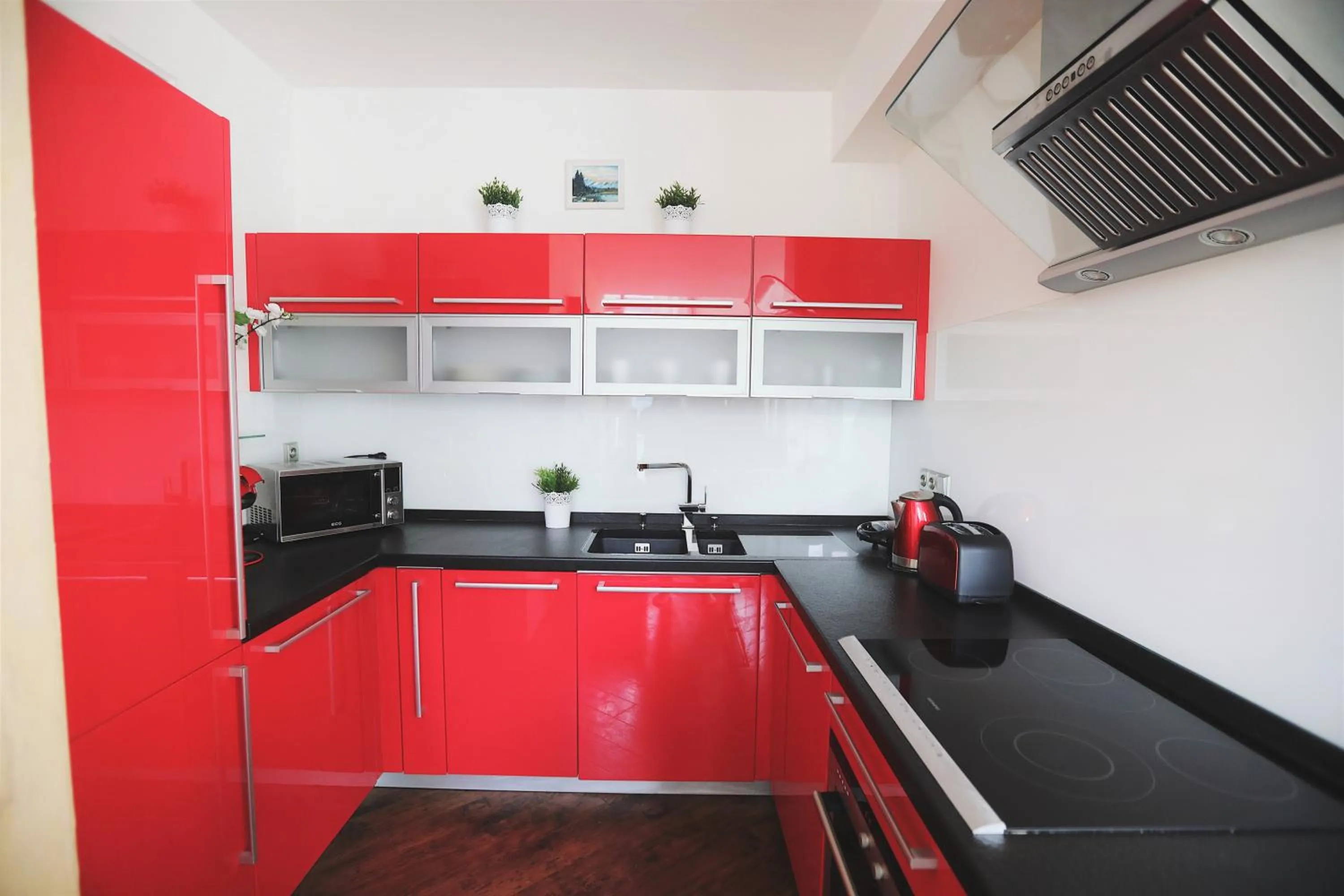 Kitchen or kitchenette in Old Town Square Apartments