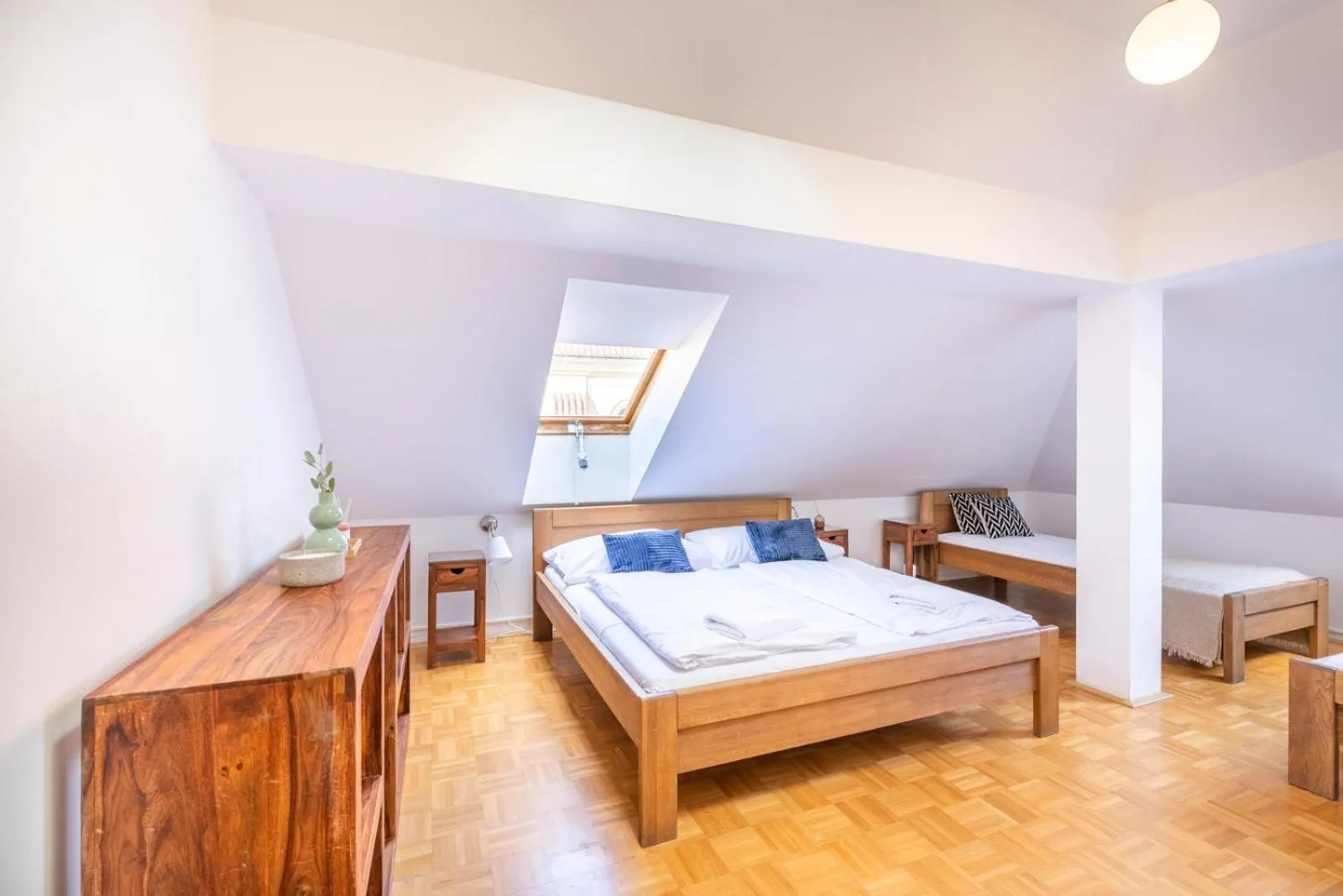 Bed in Old Town Square Apartments