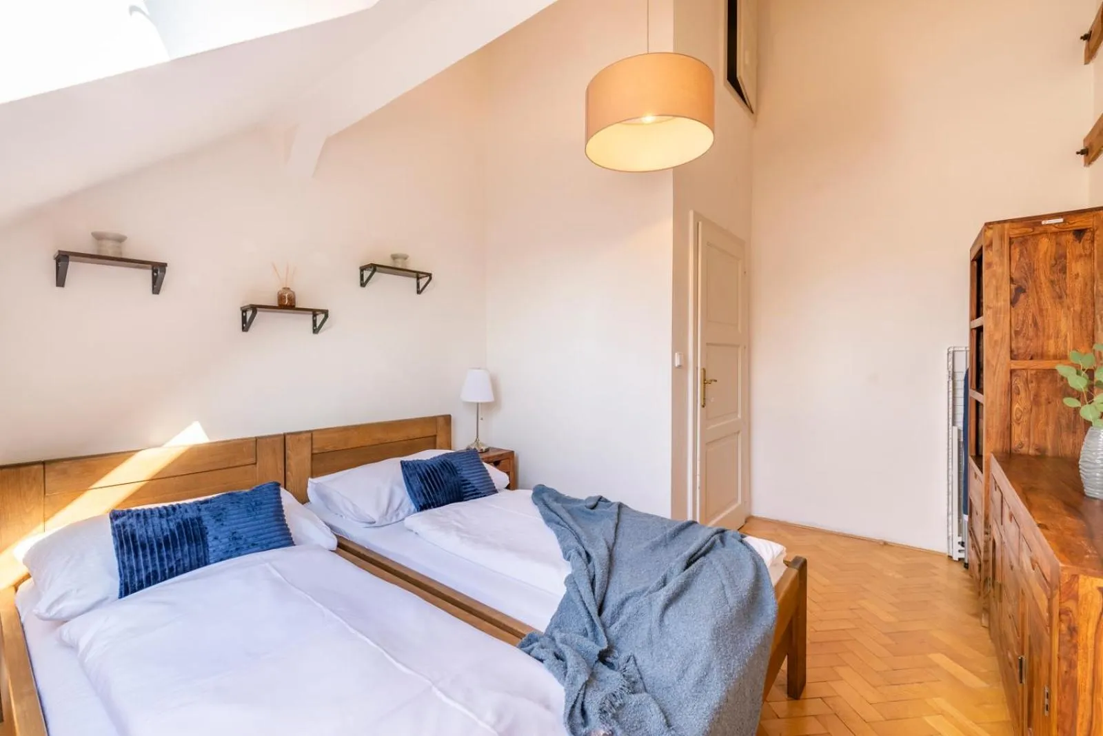 Bed in Old Town Square Apartments