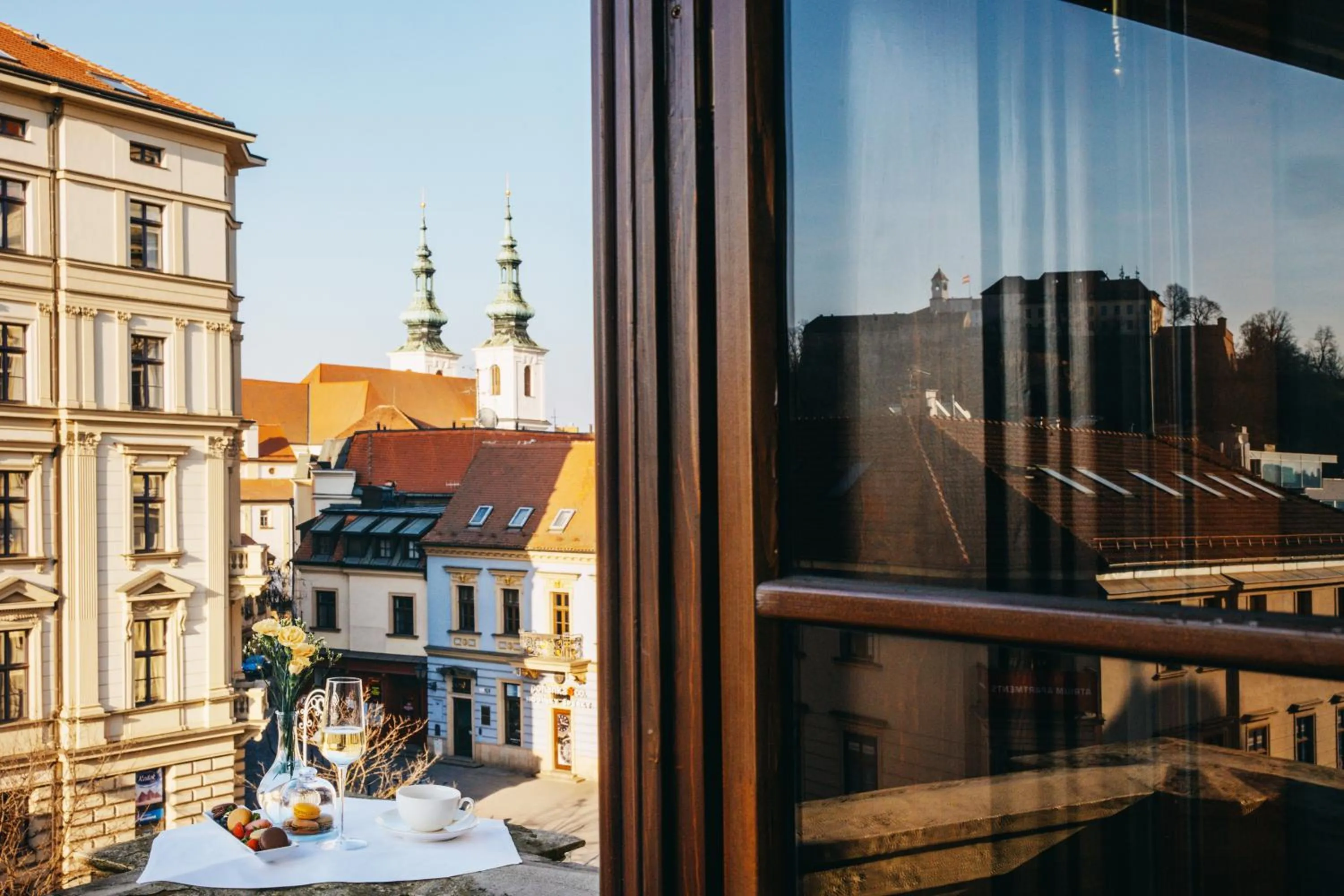 City view in Grand Palace Brno - Czech Leading Hotels