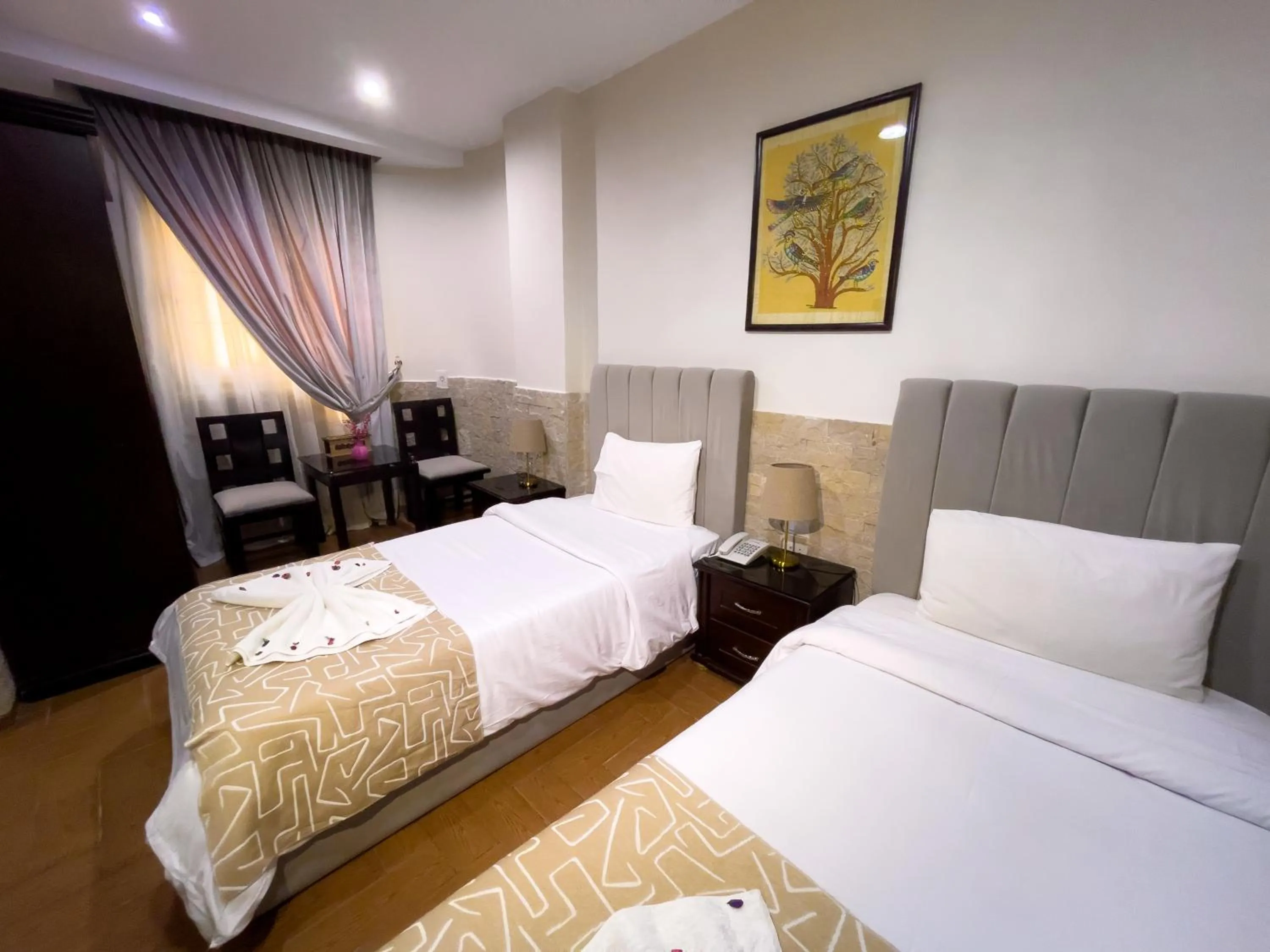 Bed in Best View Pyramids Hotel