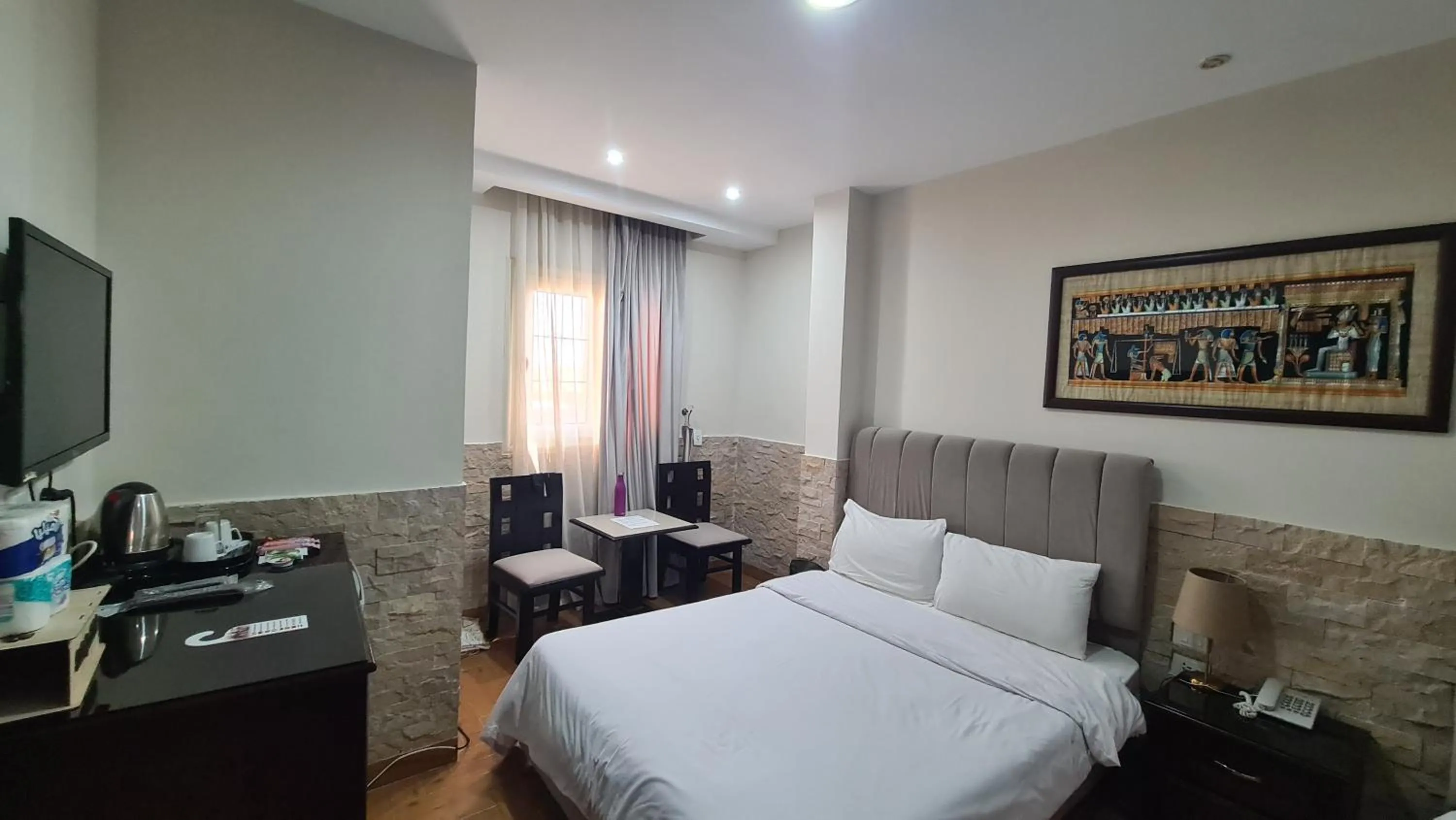 Bed in Best View Pyramids Hotel