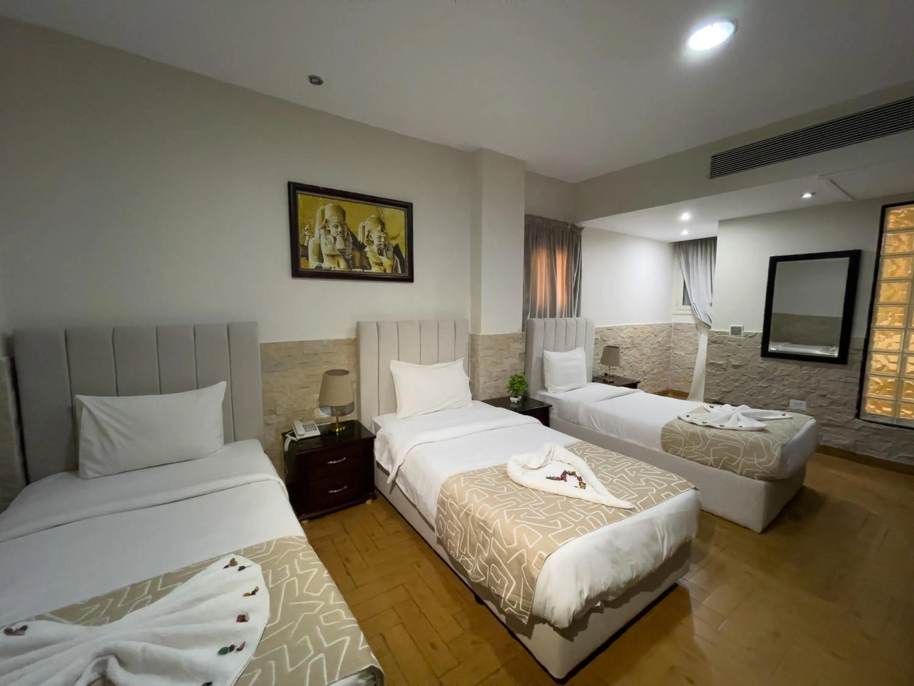 Bed in Best View Pyramids Hotel