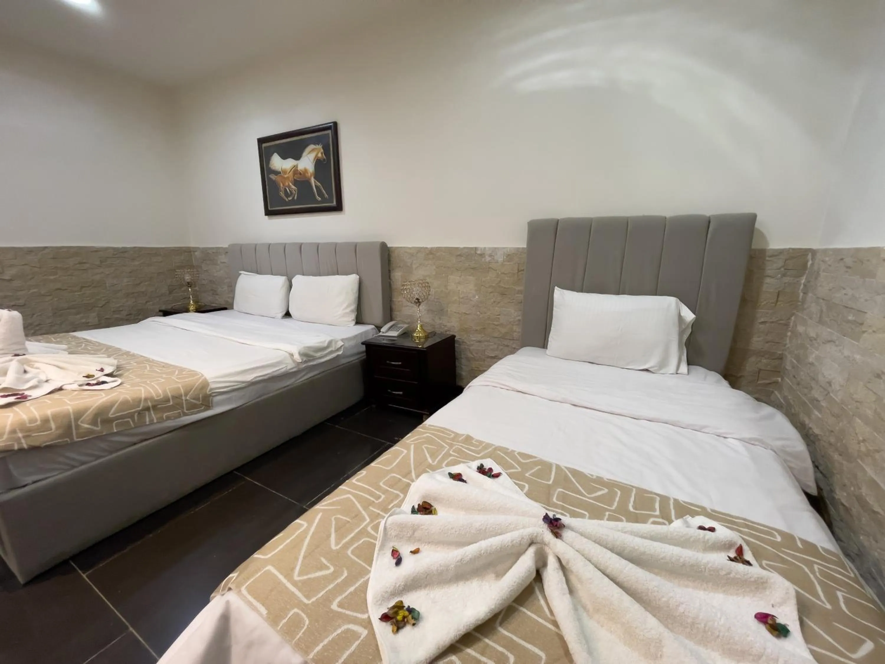 Bed in Best View Pyramids Hotel