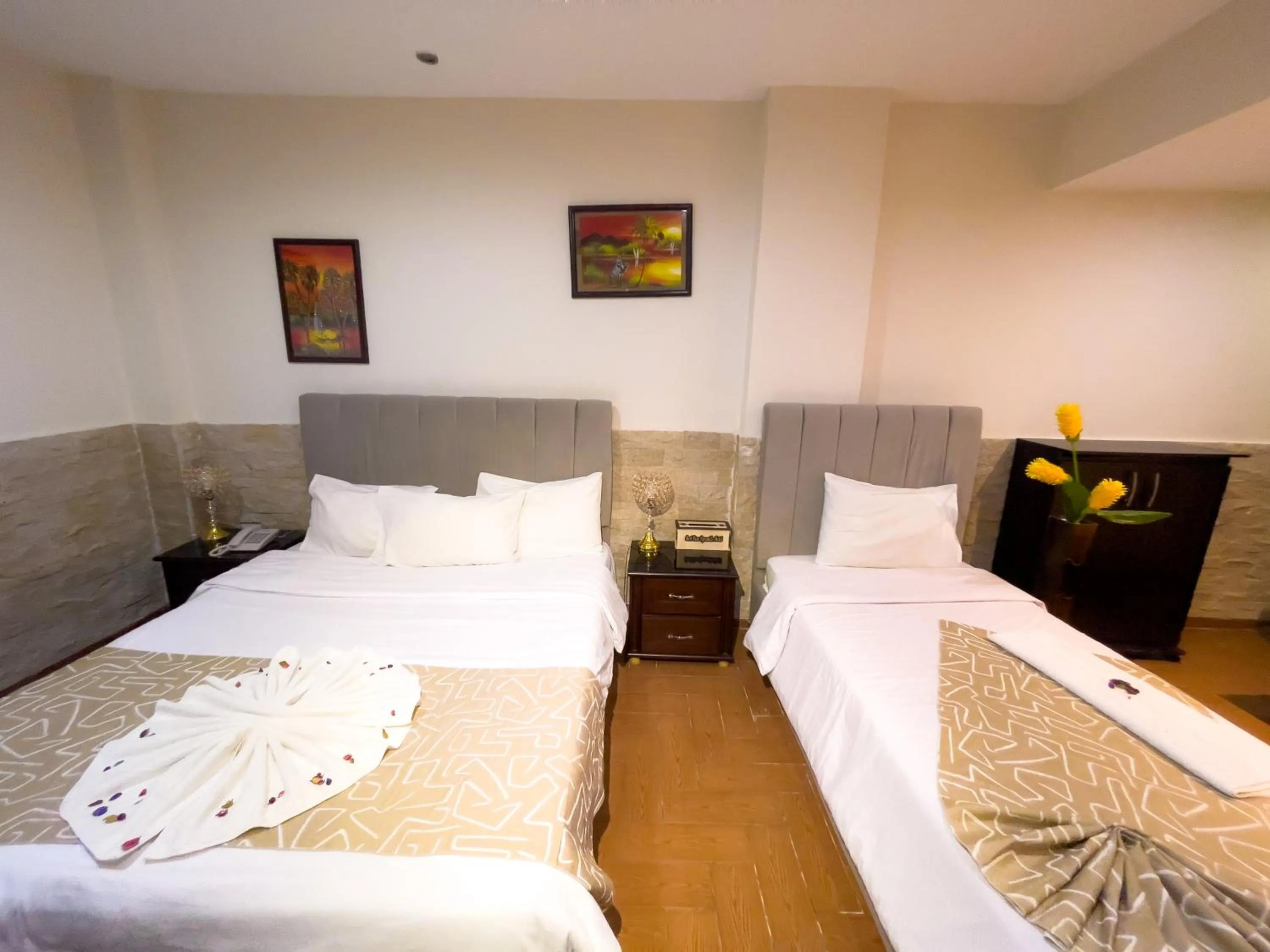 Bed in Best View Pyramids Hotel