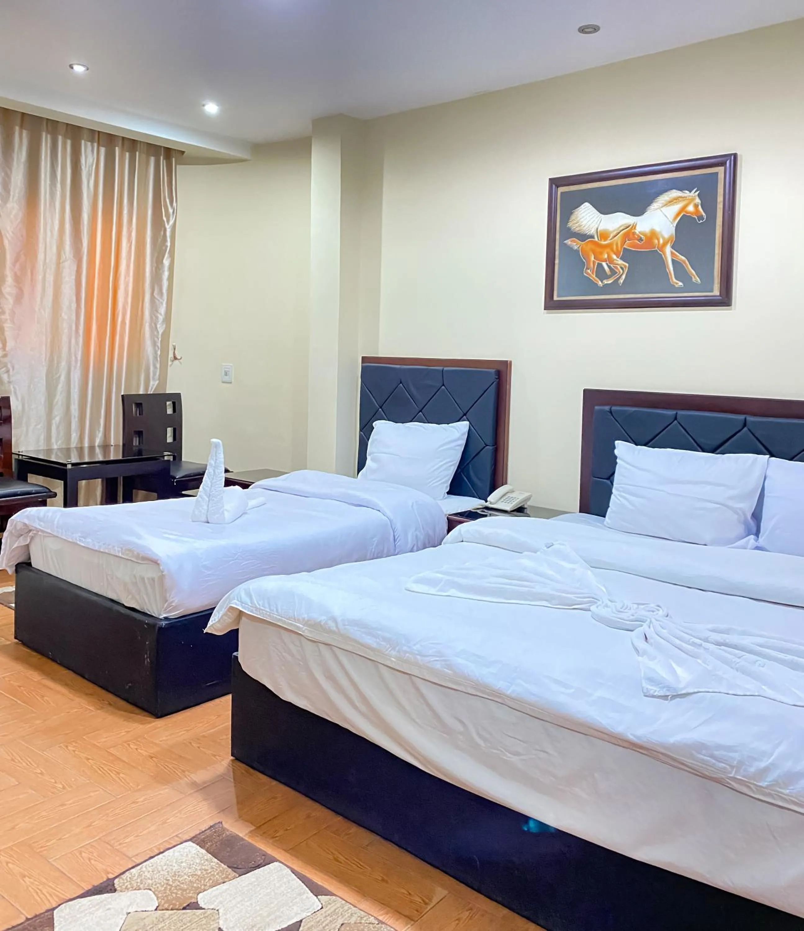 Bed in Best View Pyramids Hotel