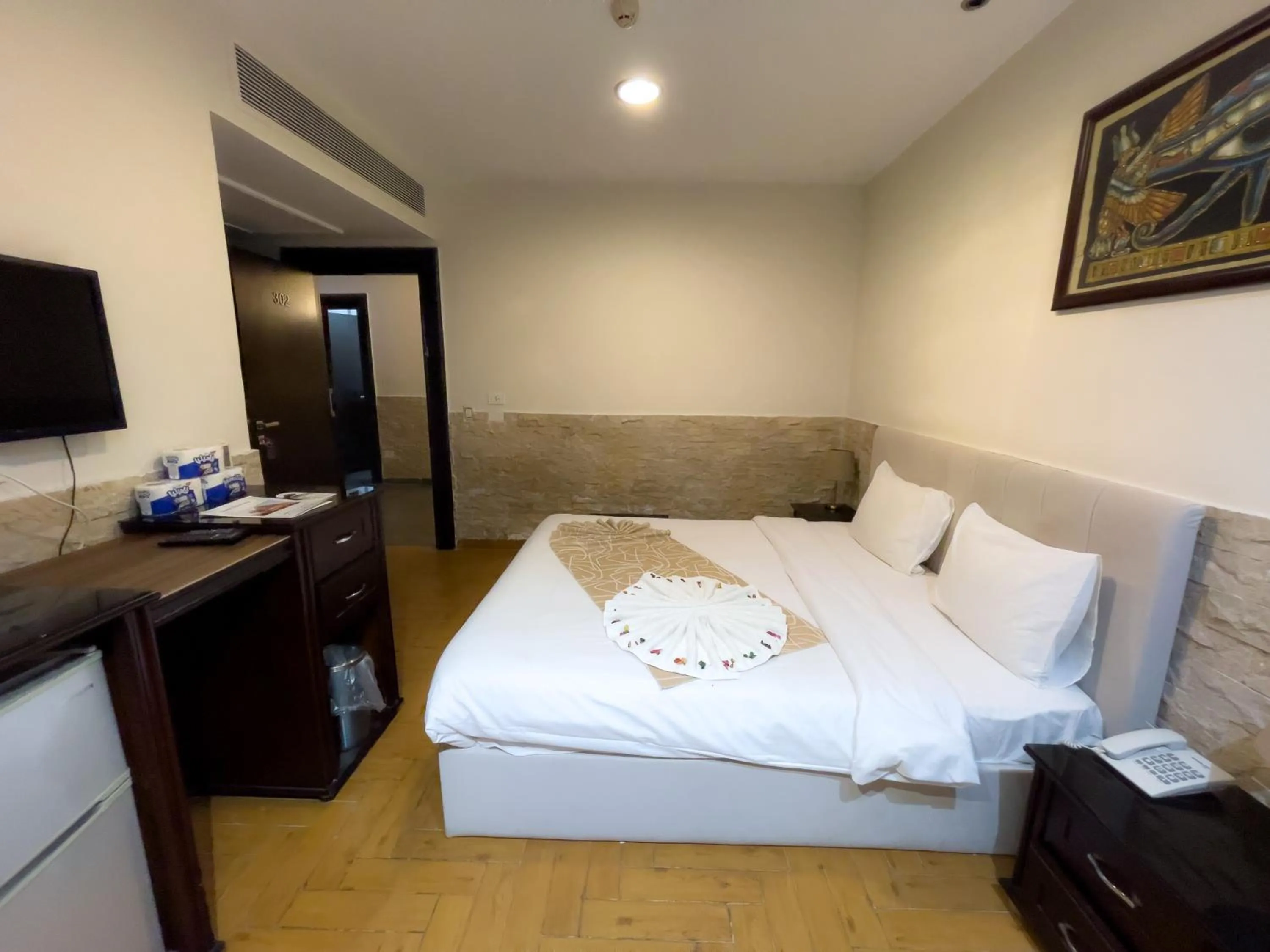 Bed in Best View Pyramids Hotel