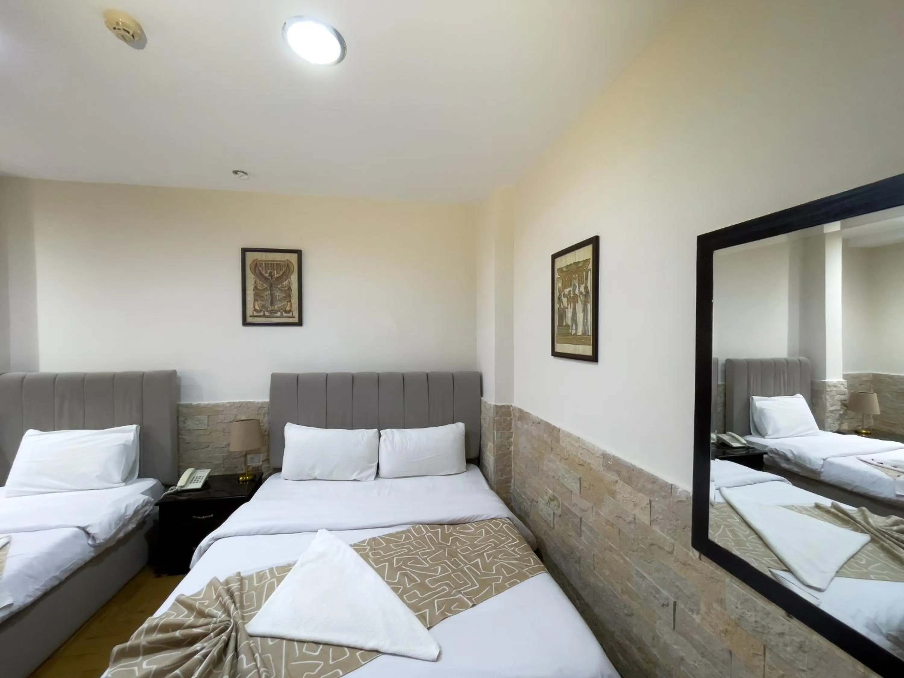 Bed in Best View Pyramids Hotel