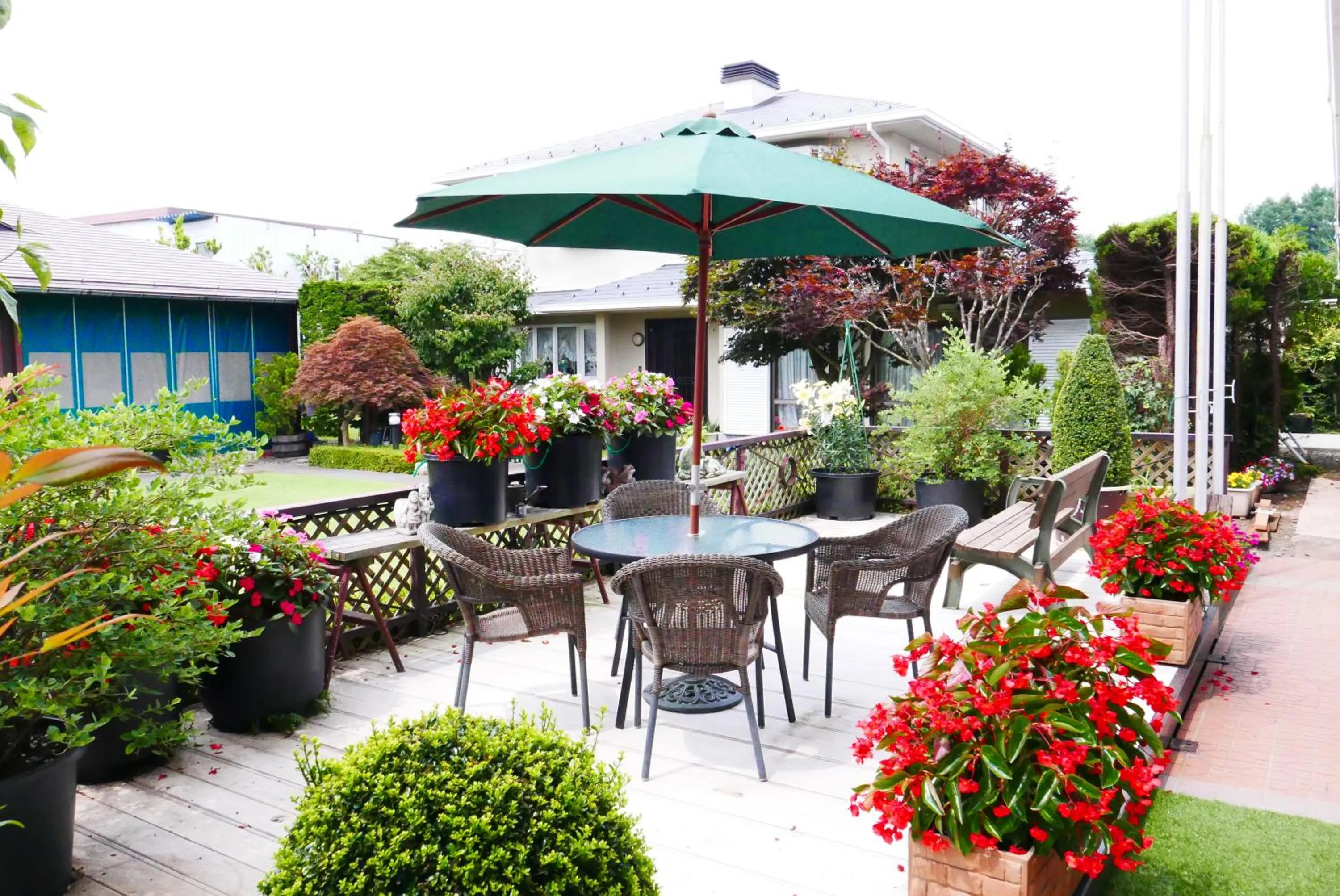 Balcony/Terrace in K's House Fuji View - Travelers Hostel