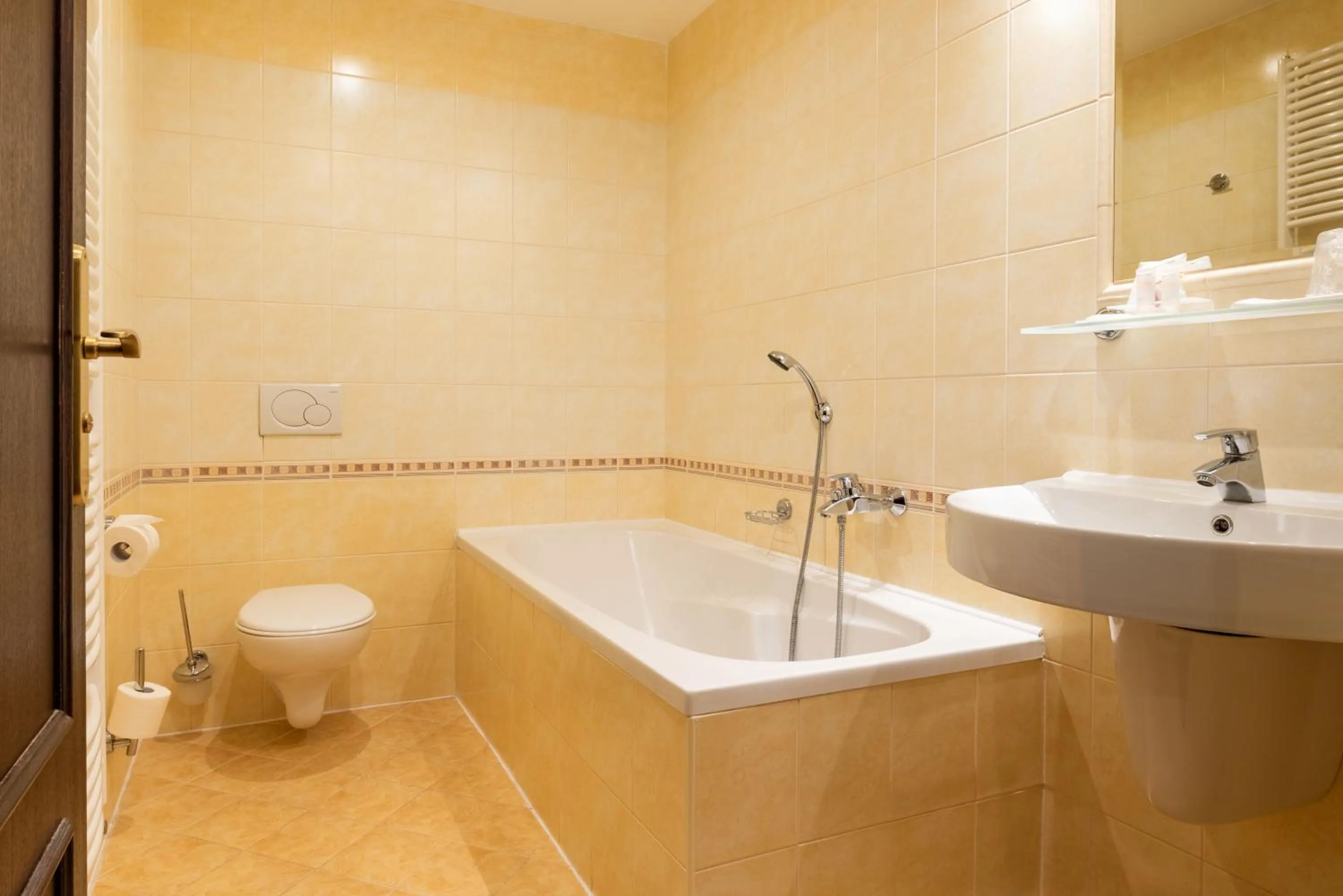 Bathroom in Hotel Purkmistr