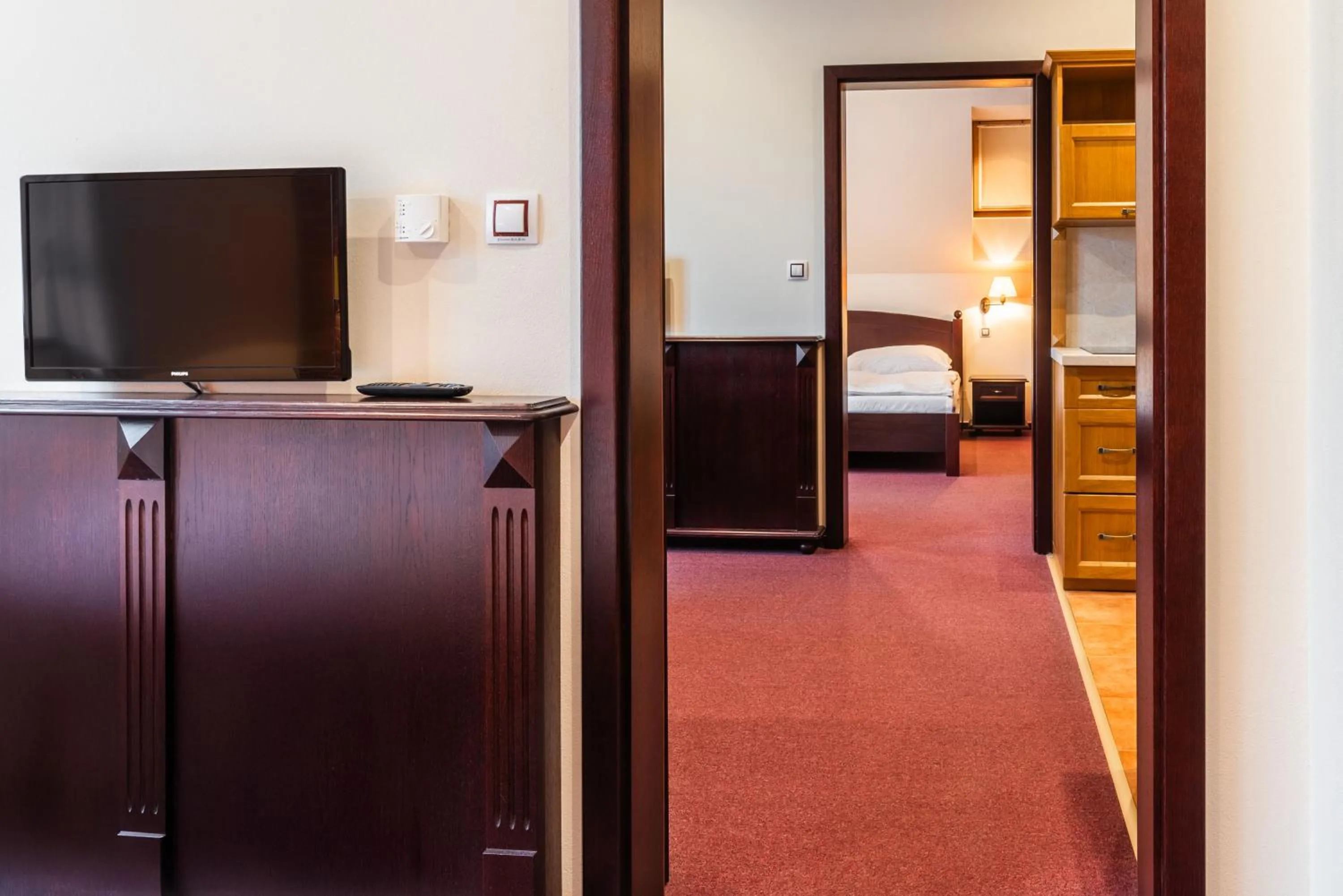 Bedroom, Bed in Hotel Purkmistr