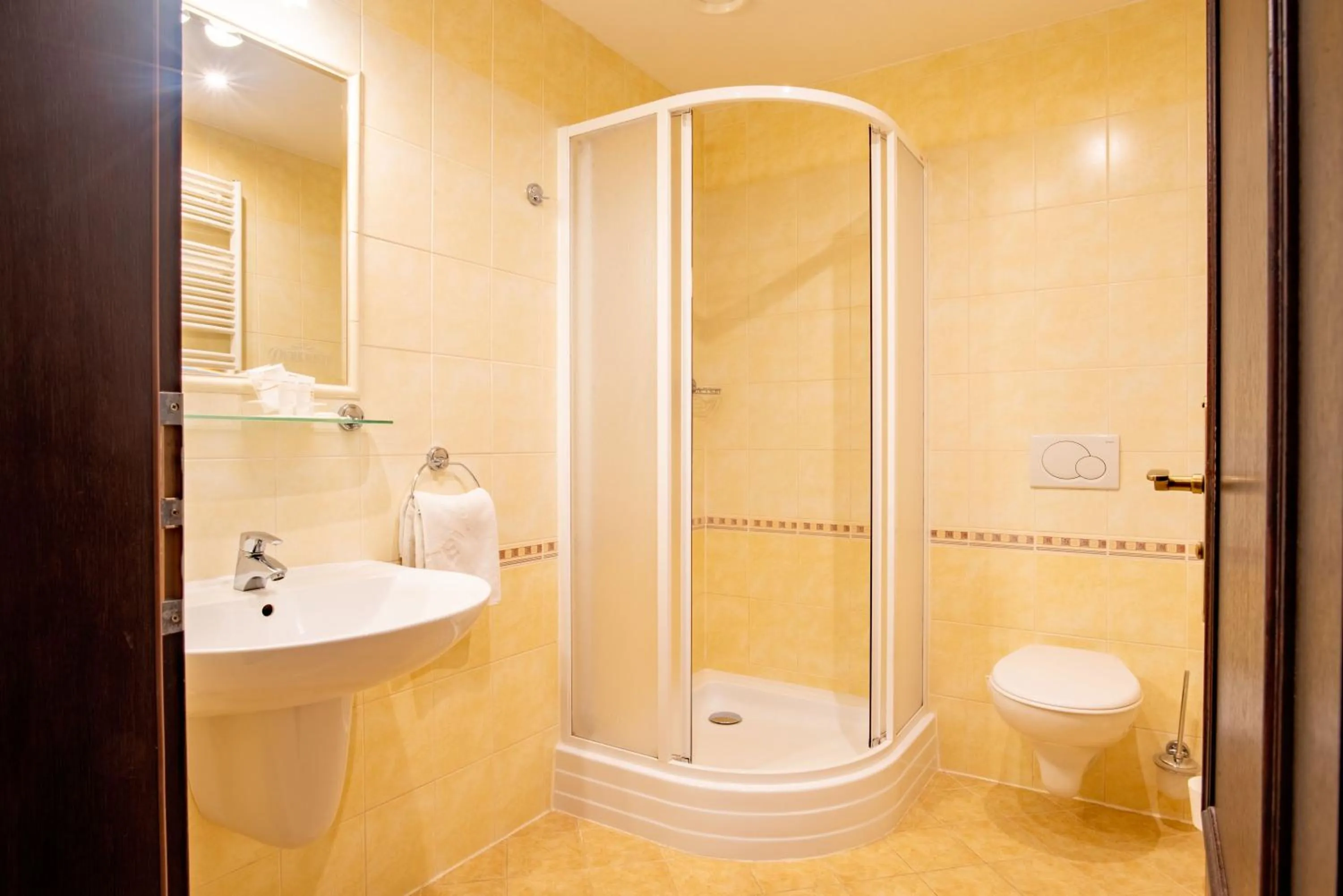 Bathroom in Hotel Purkmistr