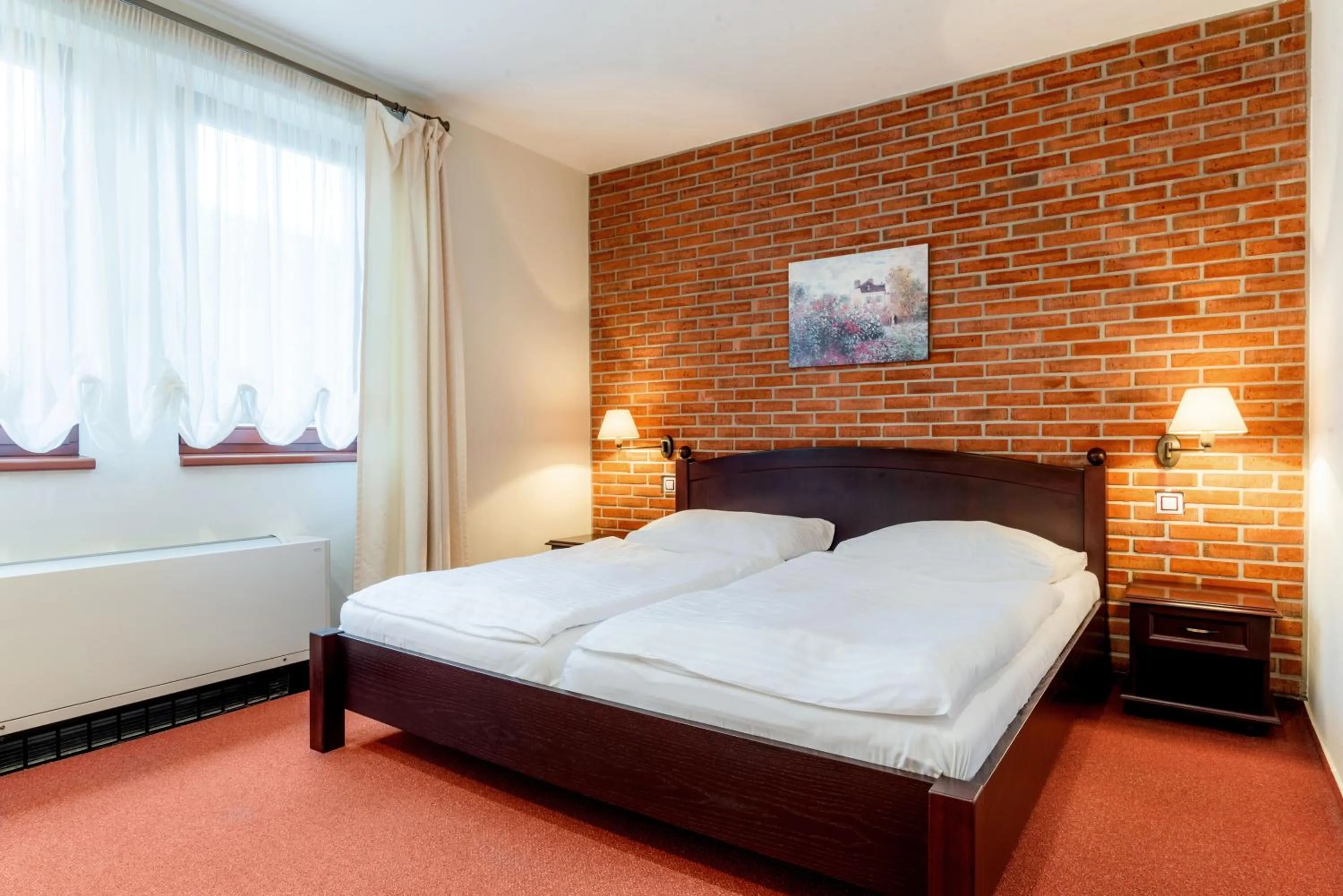 Bedroom, Bed in Hotel Purkmistr