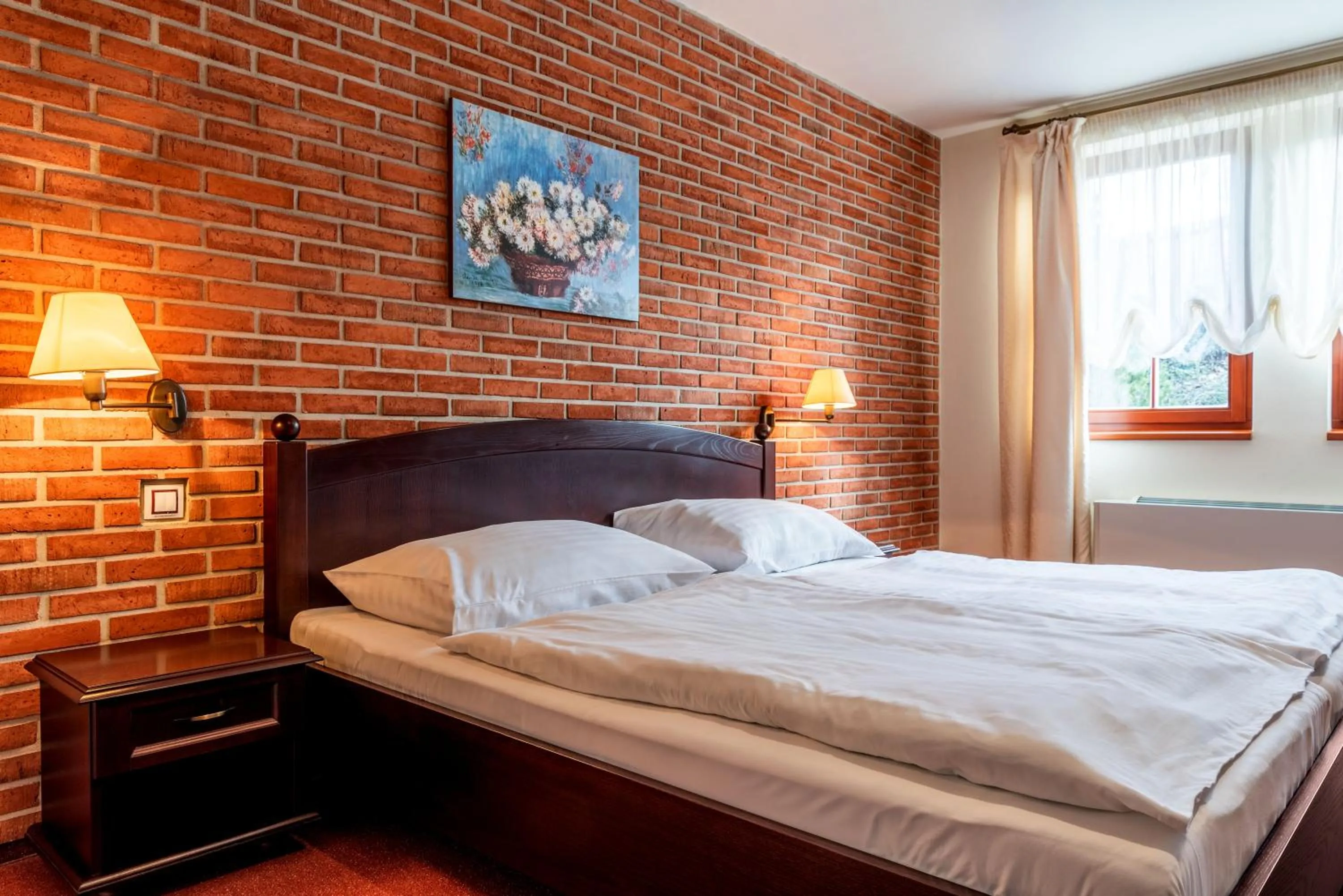 Bedroom, Bed in Hotel Purkmistr