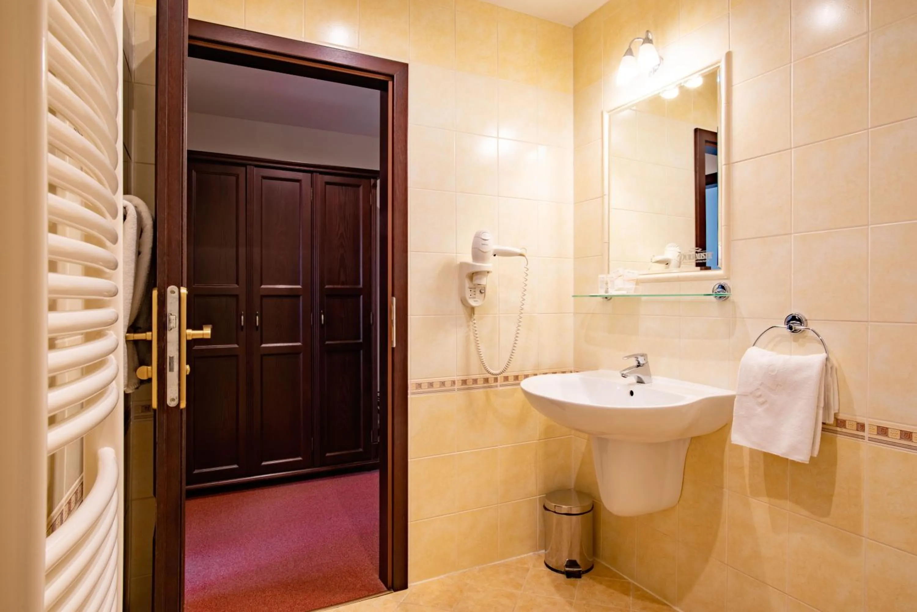 Bathroom in Hotel Purkmistr