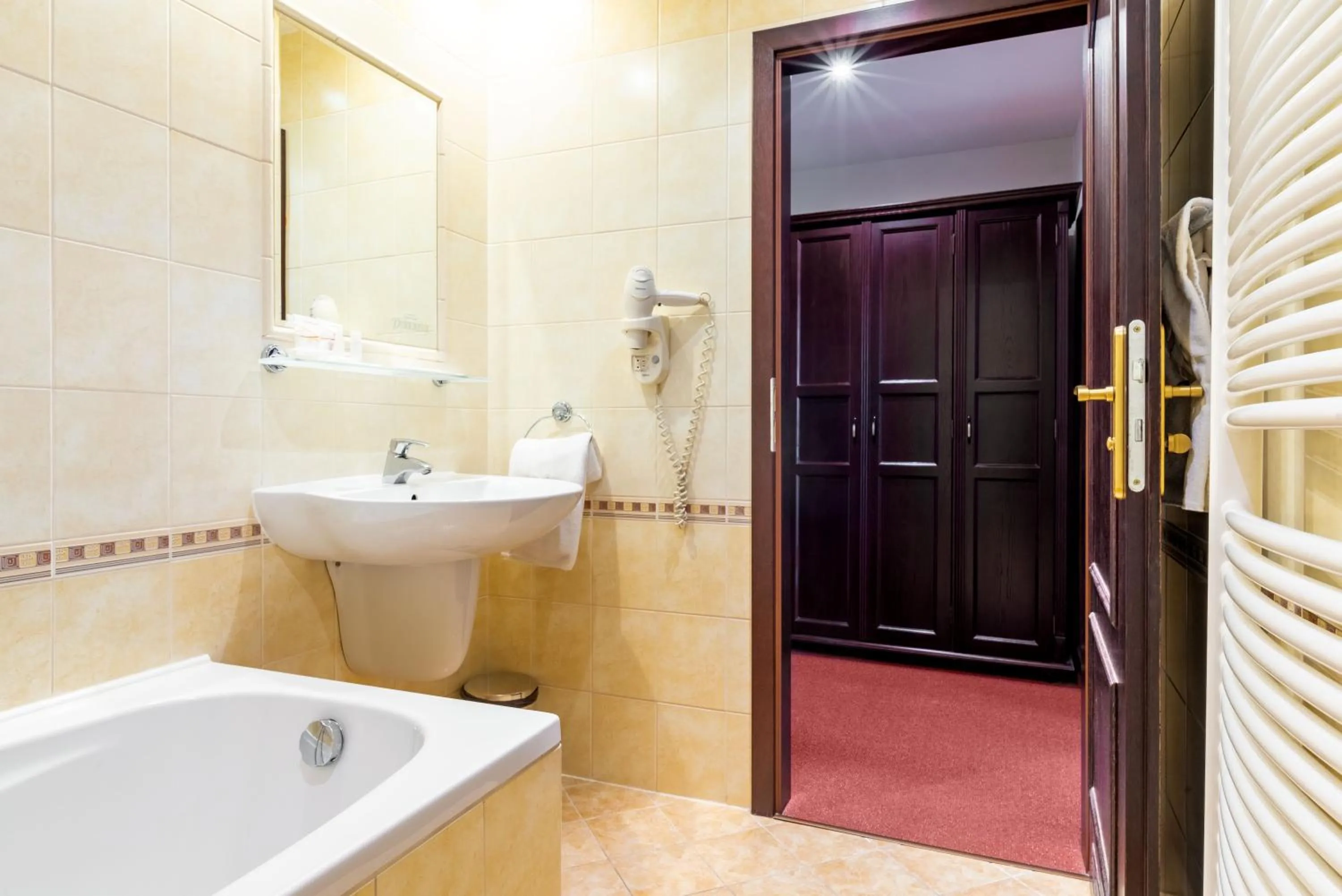 Bathroom in Hotel Purkmistr