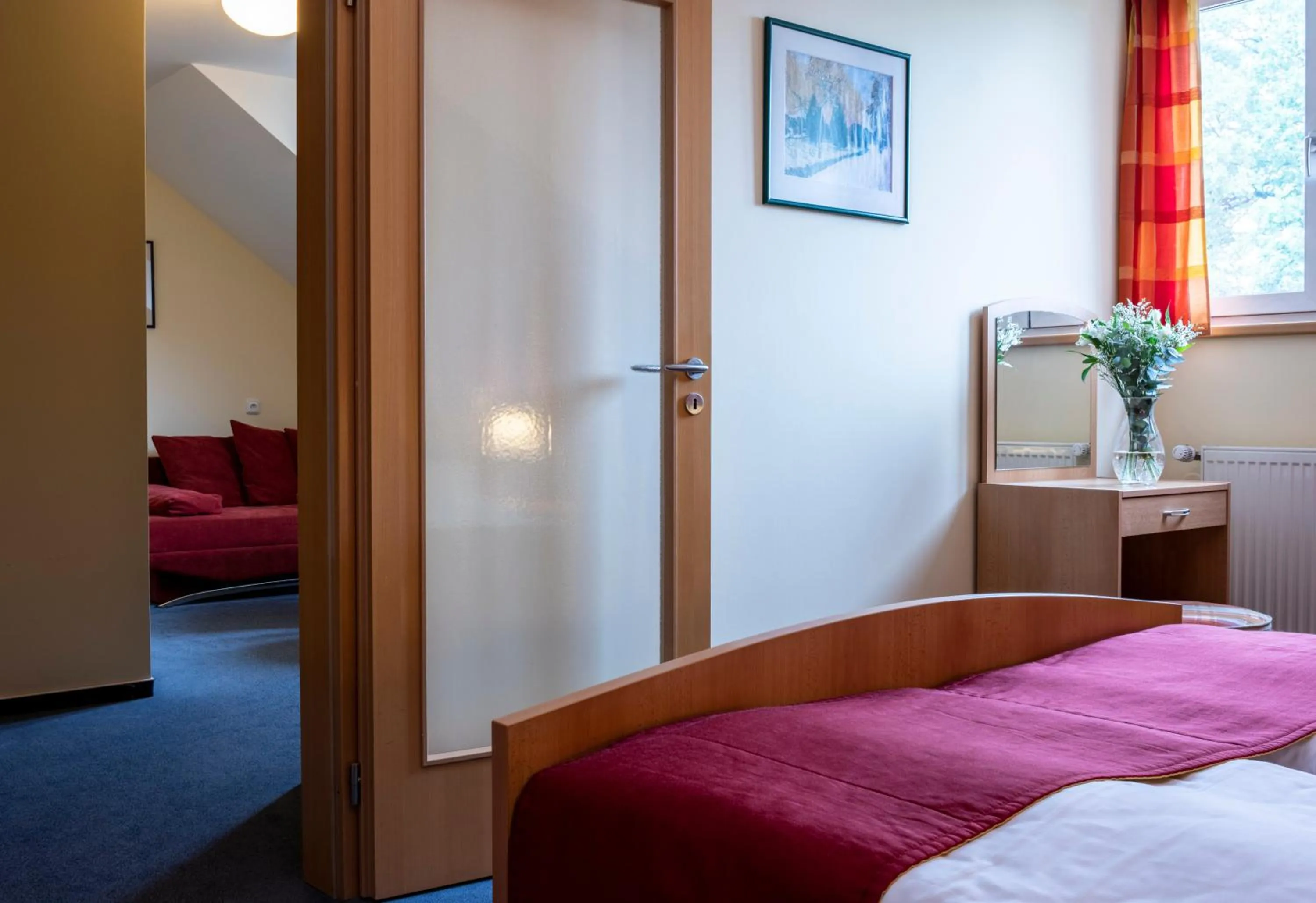 Living room, Bed in Pavilon