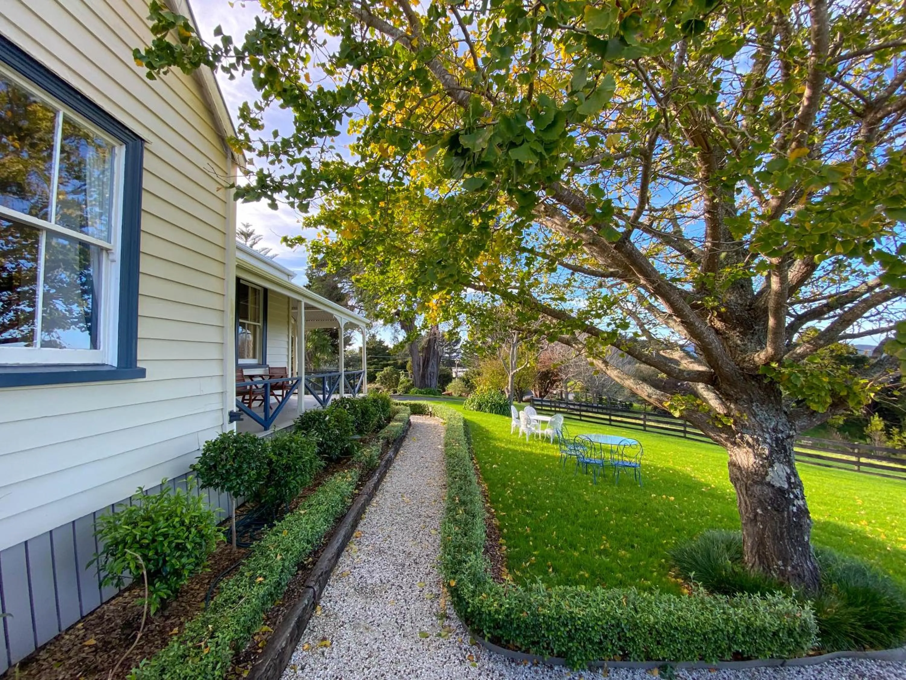 Garden view in Kauri Villas