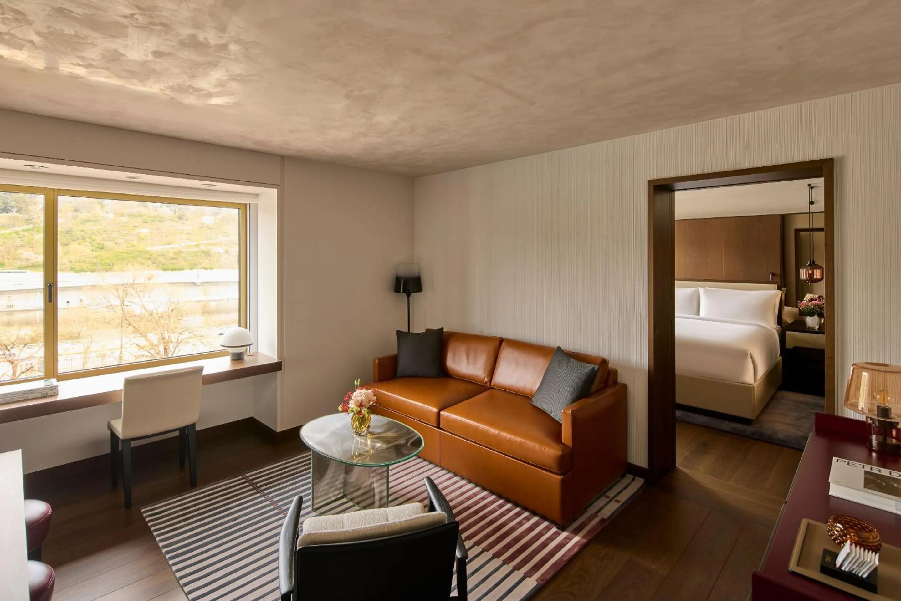 Living room, Bed in Fairmont Golden Prague