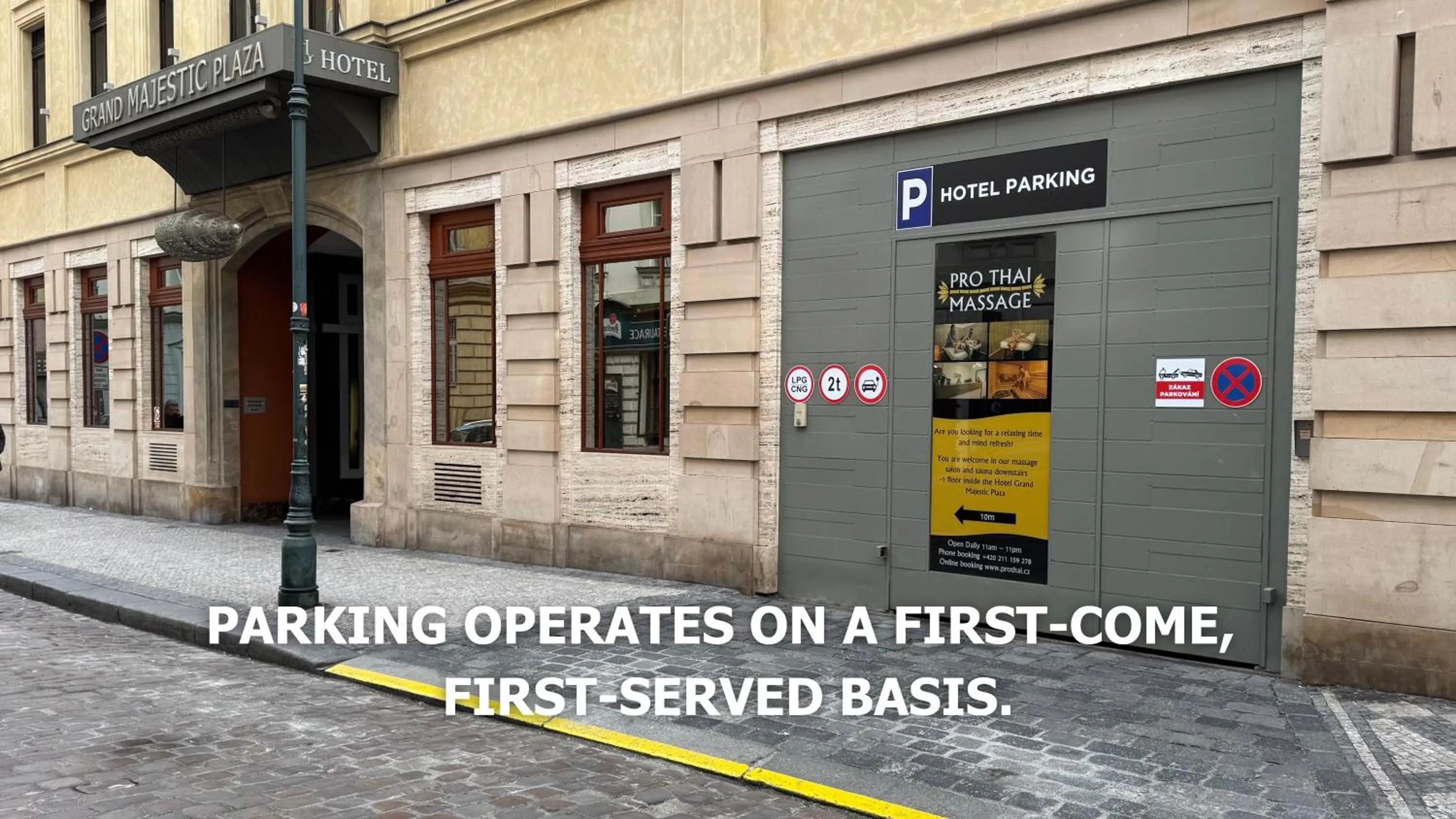 Parking in Grand Majestic Hotel Prague