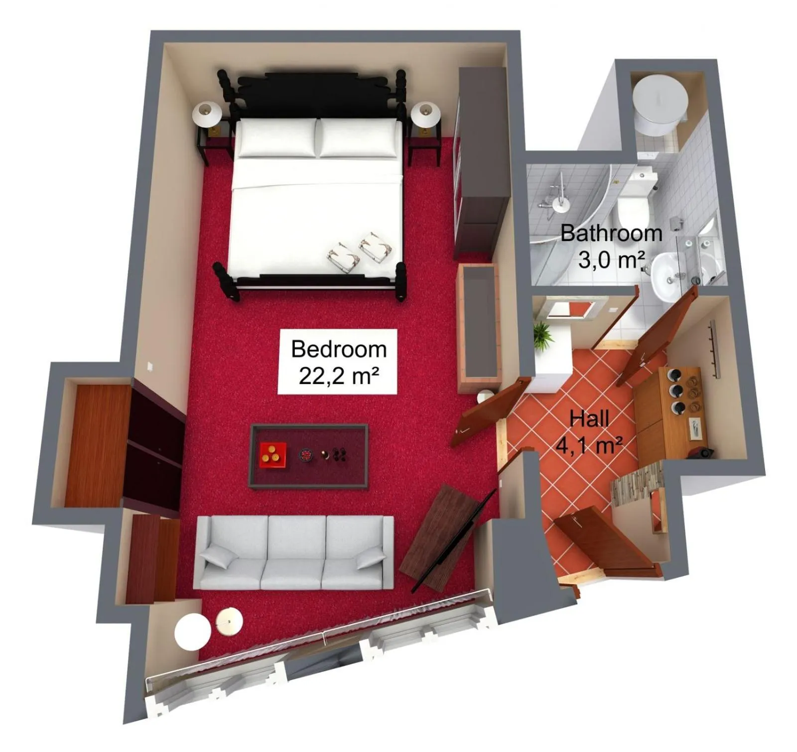 Photo of the whole room in Residence Seven Angels