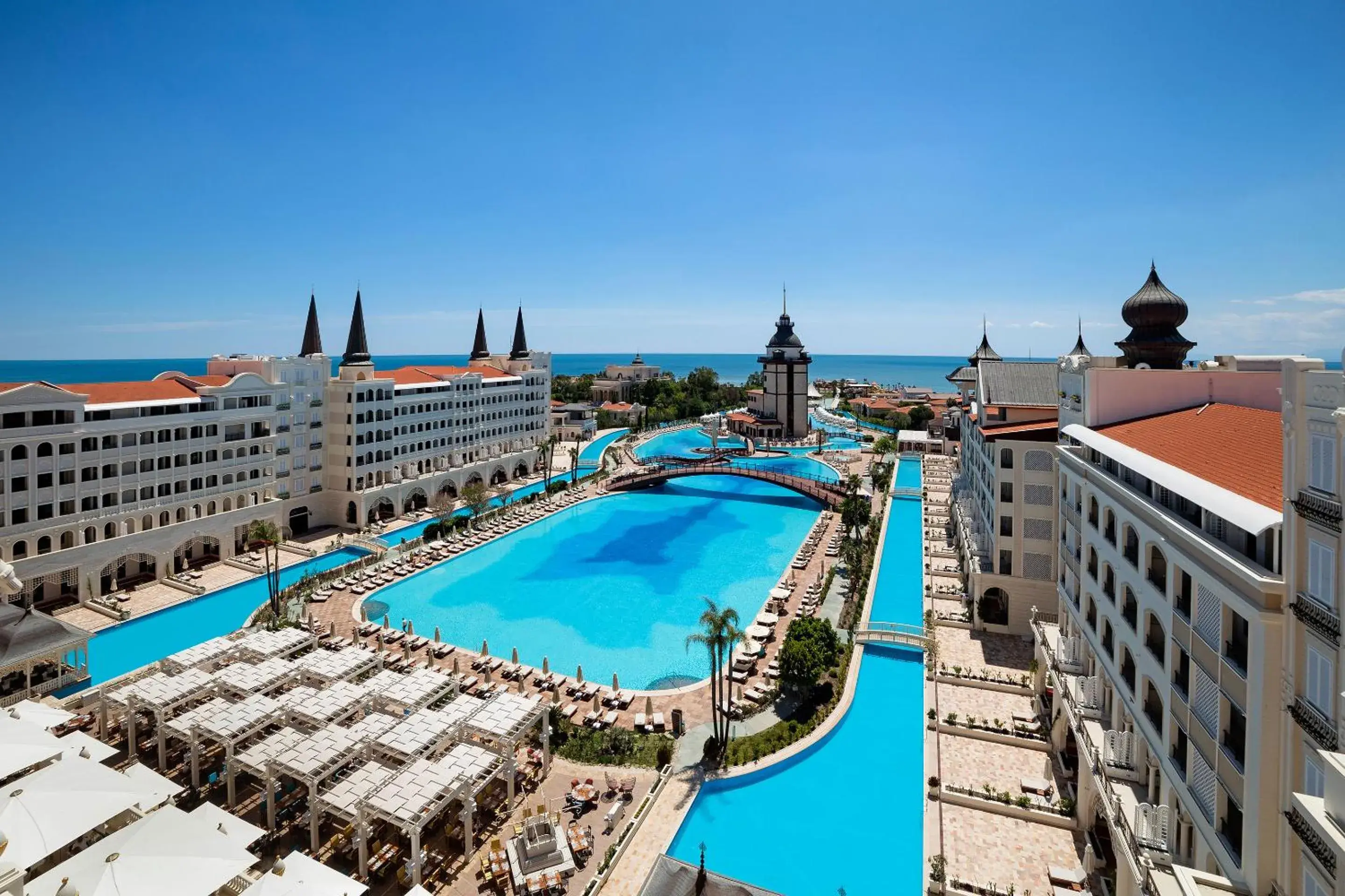 Pool view in Titanic Mardan Palace Pool view in Titanic Mardan Palace