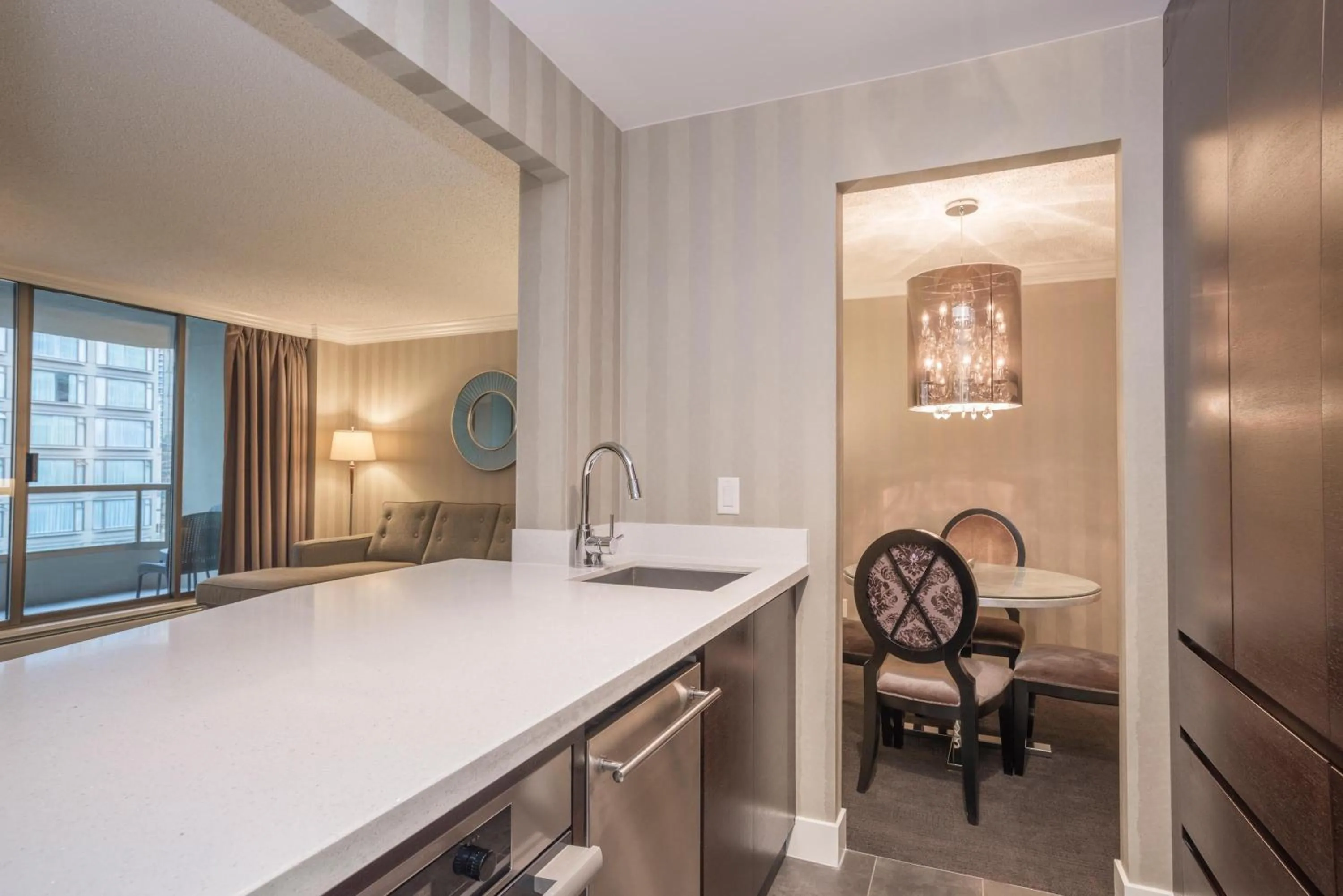Kitchen or kitchenette in La Grande Residence at the Sutton Place Hotel