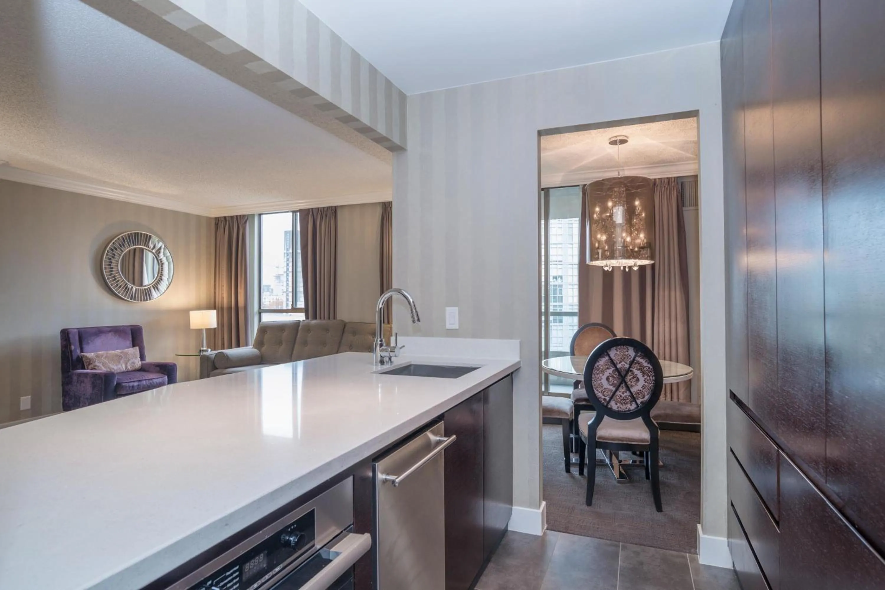 Kitchen or kitchenette in La Grande Residence at the Sutton Place Hotel